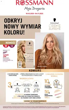 Pogląd oferty "Rossmann Gazetka" - ważna od 18.10.2025 | Strona: 16 | Produkty: Karta, Szlafrok, Drogeria, Kolor włosów