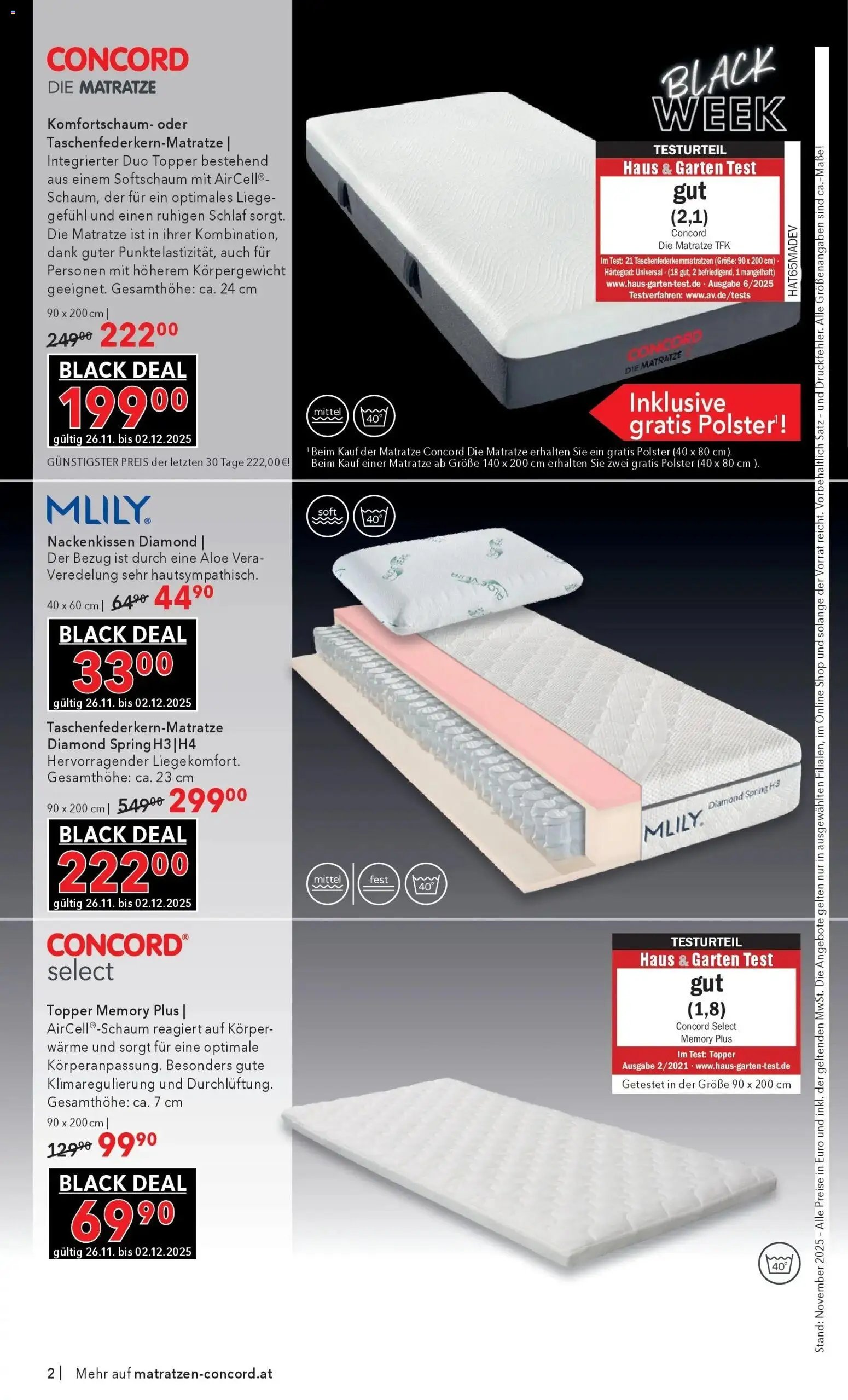 Matratzen Concord Seyring gültig ab 26.11.2025 | Seite: 2 | Produkte: Matratze