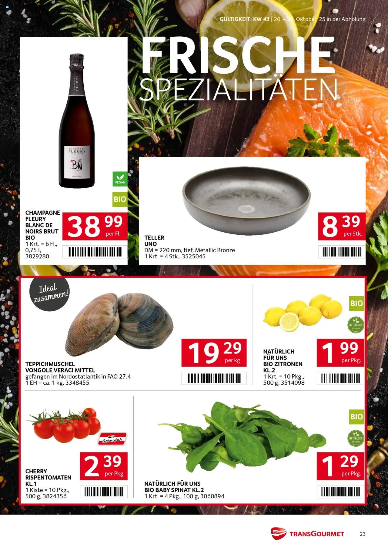 Transgourmet Flugblatt gültig ab 20.10.2025 | Seite: 23