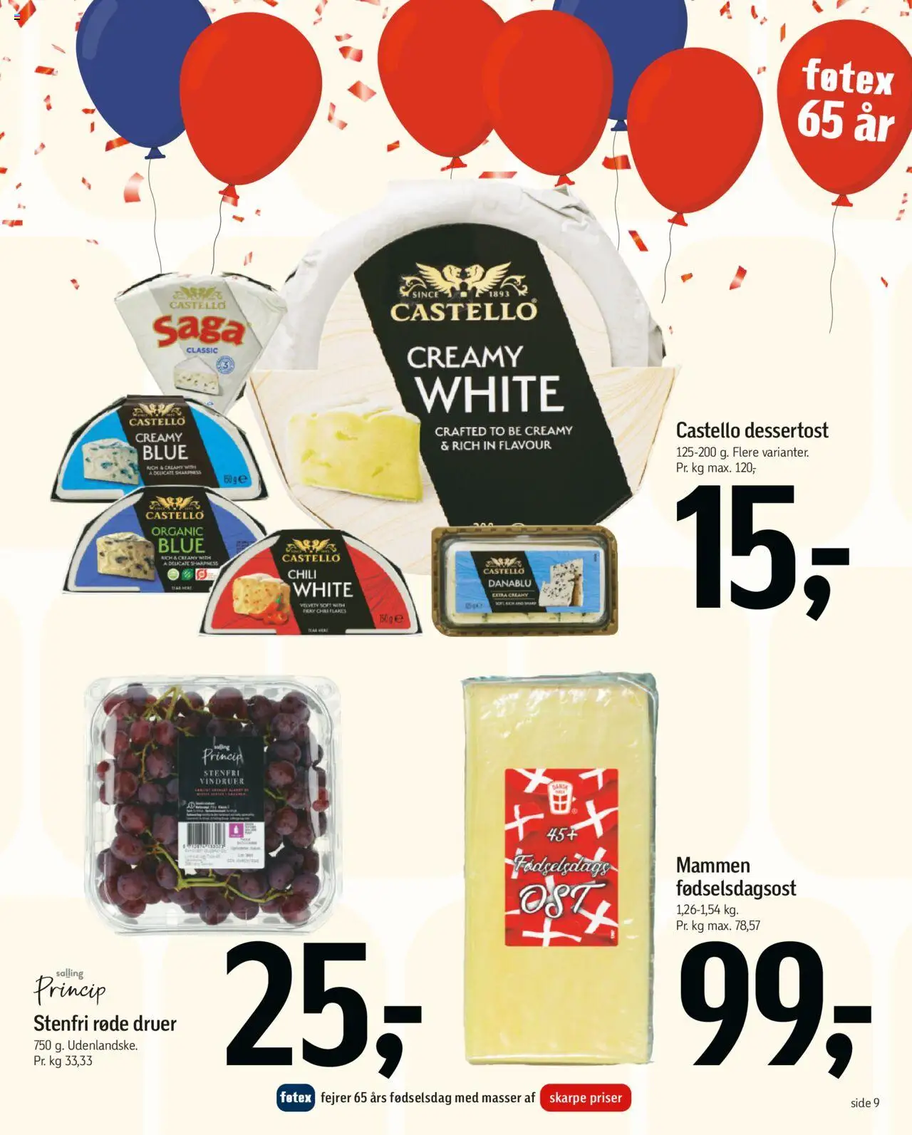 Føtex tilbudsavis – gyldig fra 19.09.2025 | Side: 9 | Produkter: Vindruer
