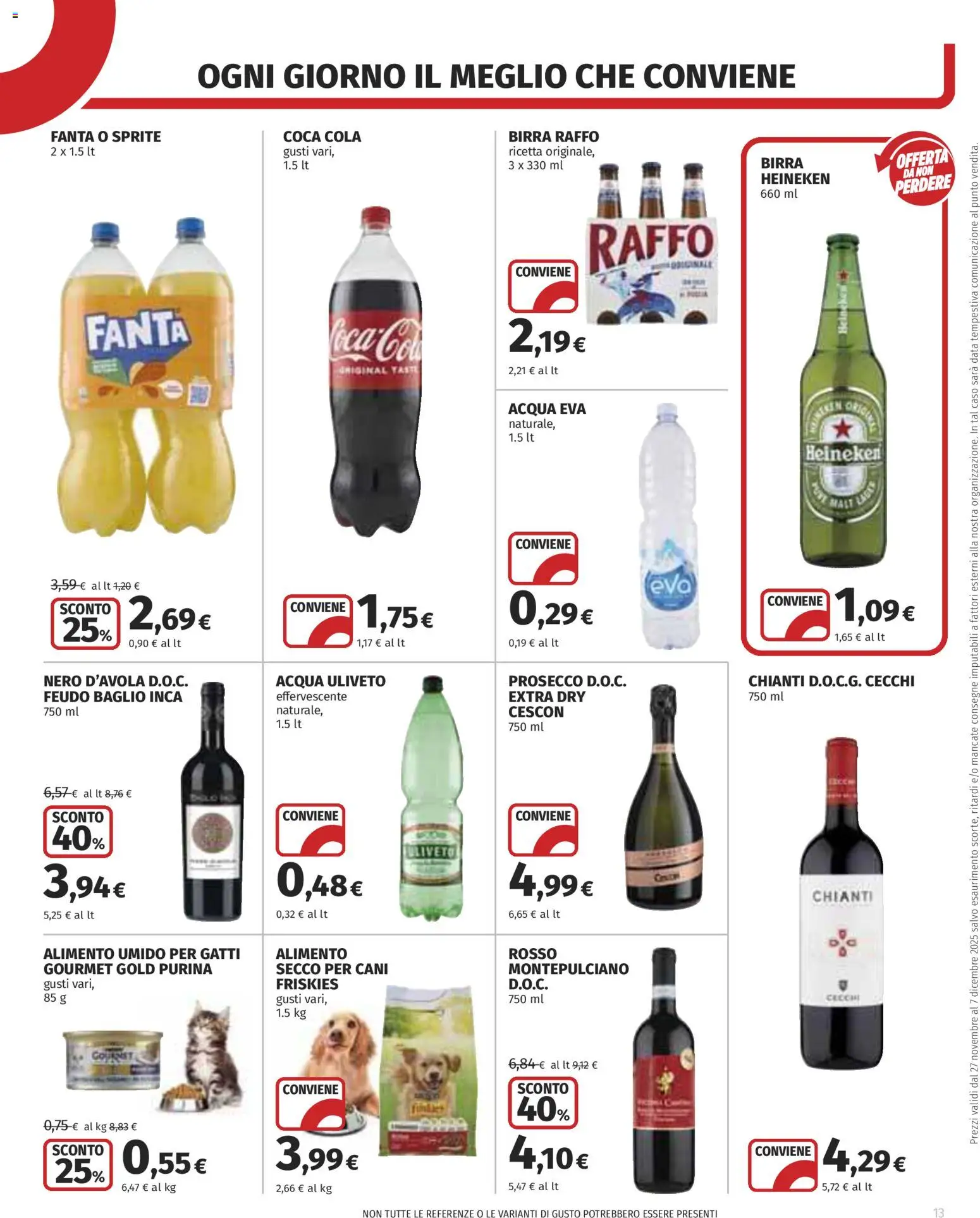 Volantino COOP del 27.11.2025 | Pagina: 13 | Prodotti: Prosecco, Data, Fanta, Coca Cola