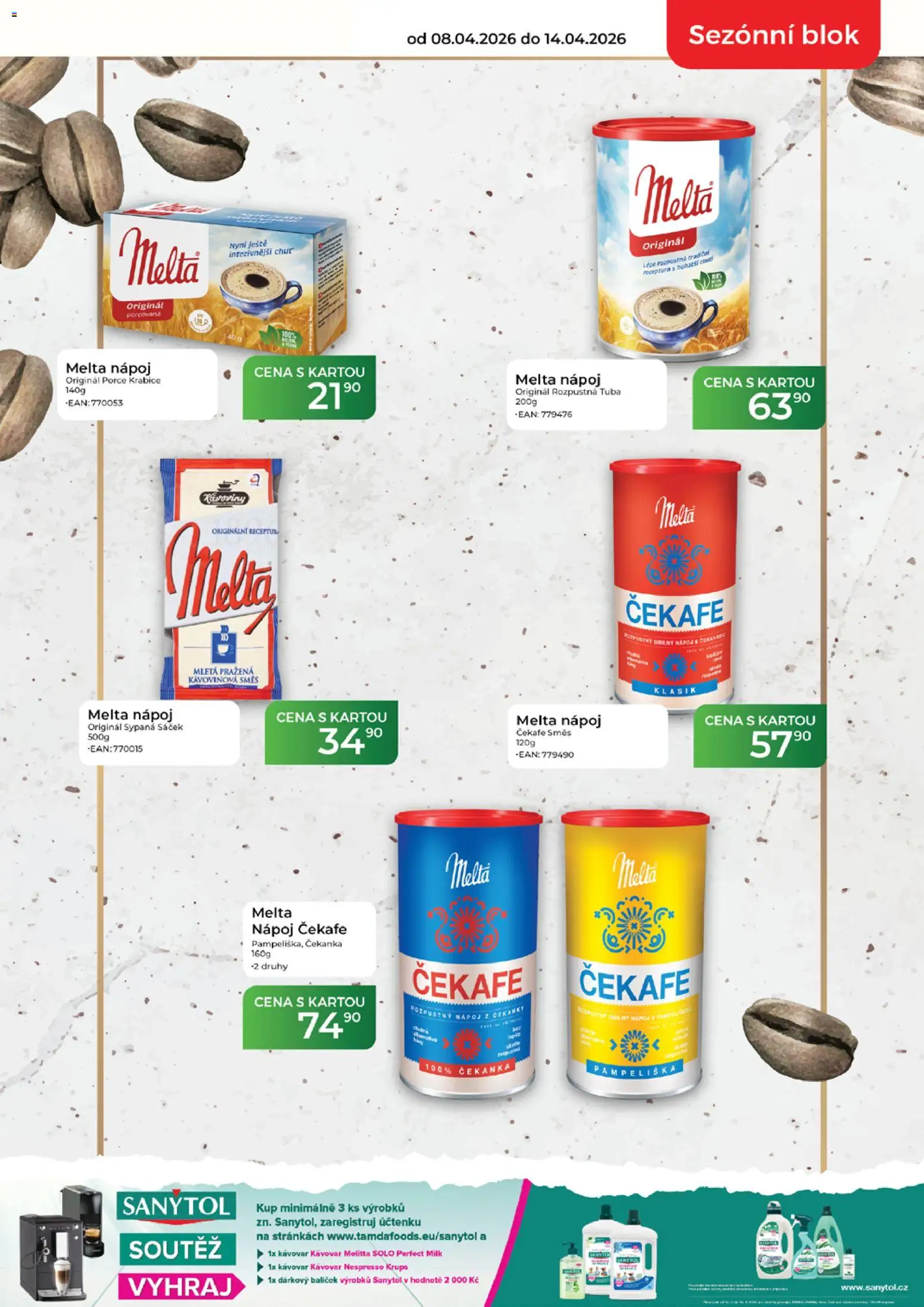 Tamda Foods leták od 08.04.2026 | Strana: 7 | Produkty: Blok, Krabice, Nespresso, Sanytol