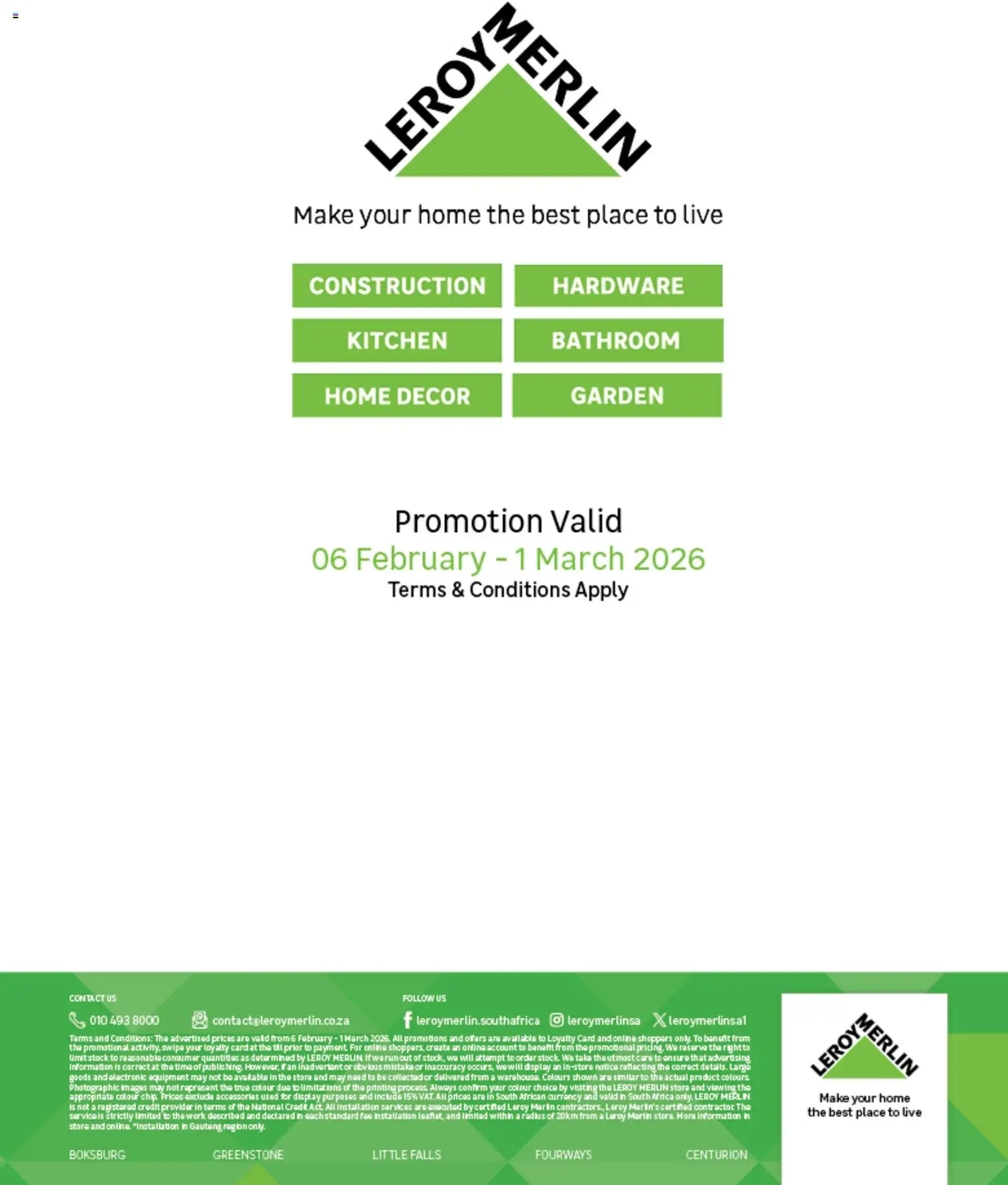 New Leroy Merlin catalogue – valid from 06.02.2026 | Page: 14 | Products: Stock