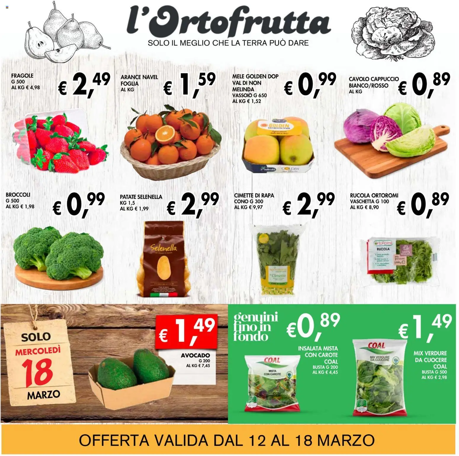 Volantino Coal del 12.03.2026 | Pagina: 2 | Prodotti: Avocado, Cavolo, Cappuccio, Cimette di rapa