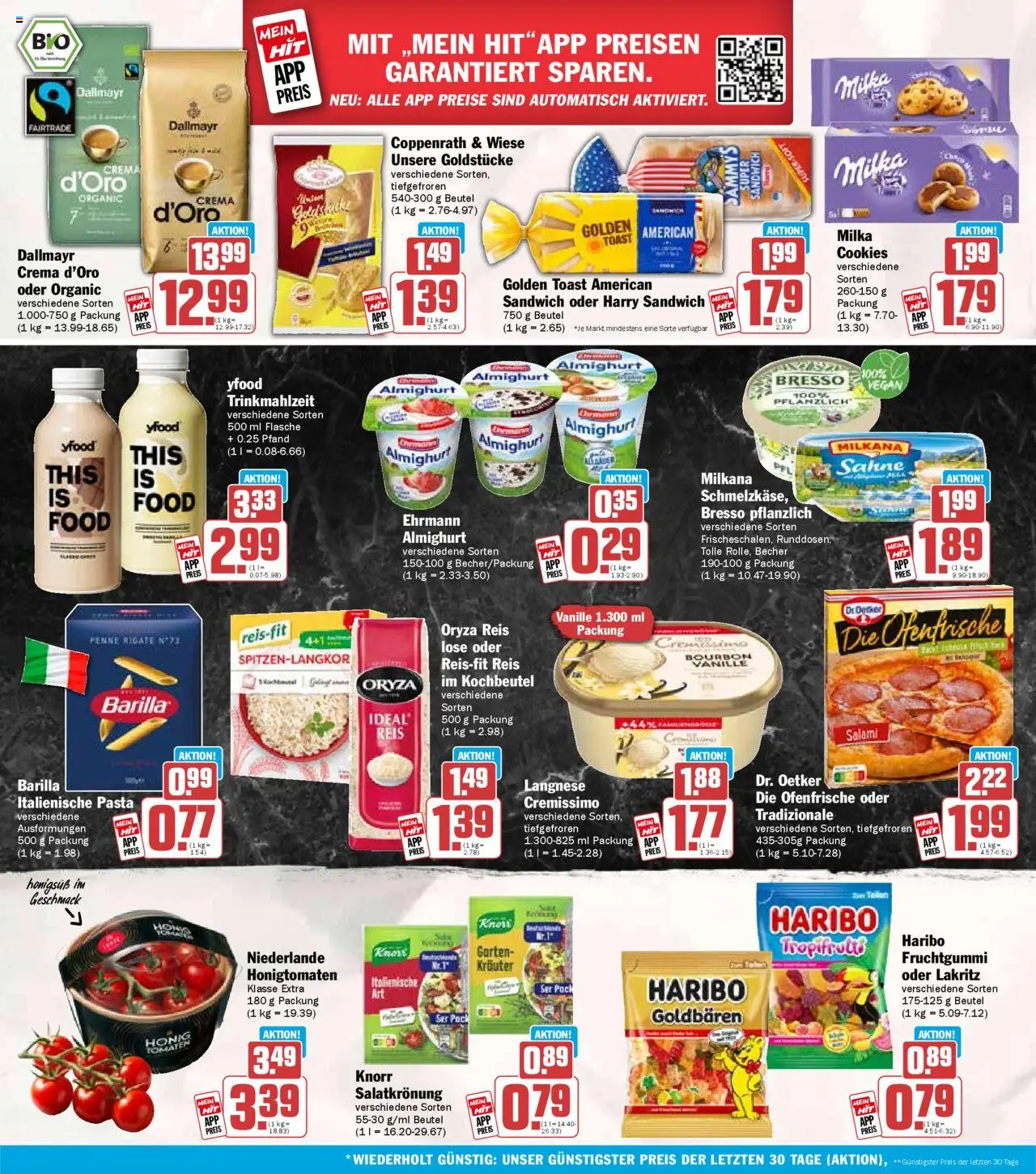 HIT Prospekt 	 - gültig ab dem 07.07.2025 | Seite: 18 | Produkte: Ehrmann almighurt, Haribo, Milka, YFood
