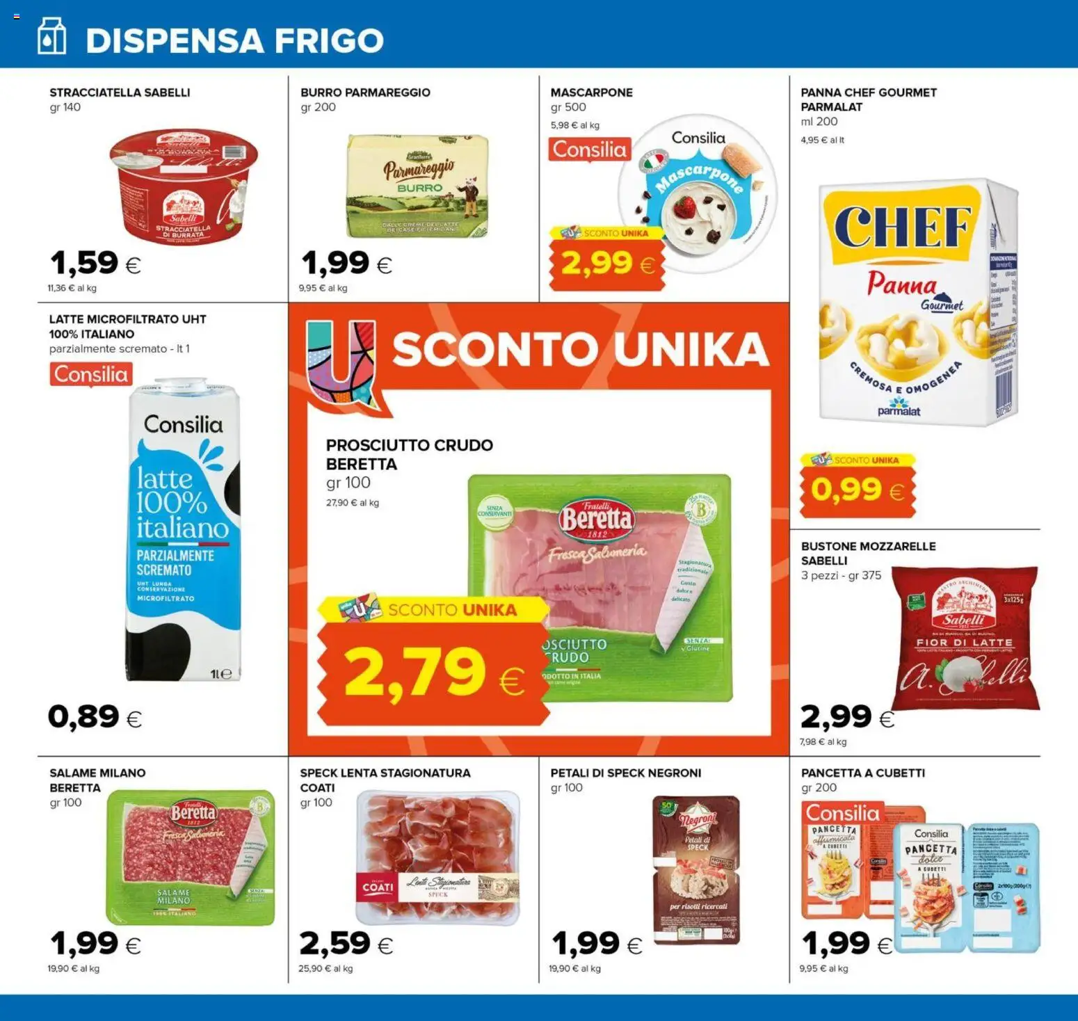 Volantino Oasi del 15.12.2025 | Pagina: 22 | Prodotti: Panna, Burro, Mascarpone, Burrata