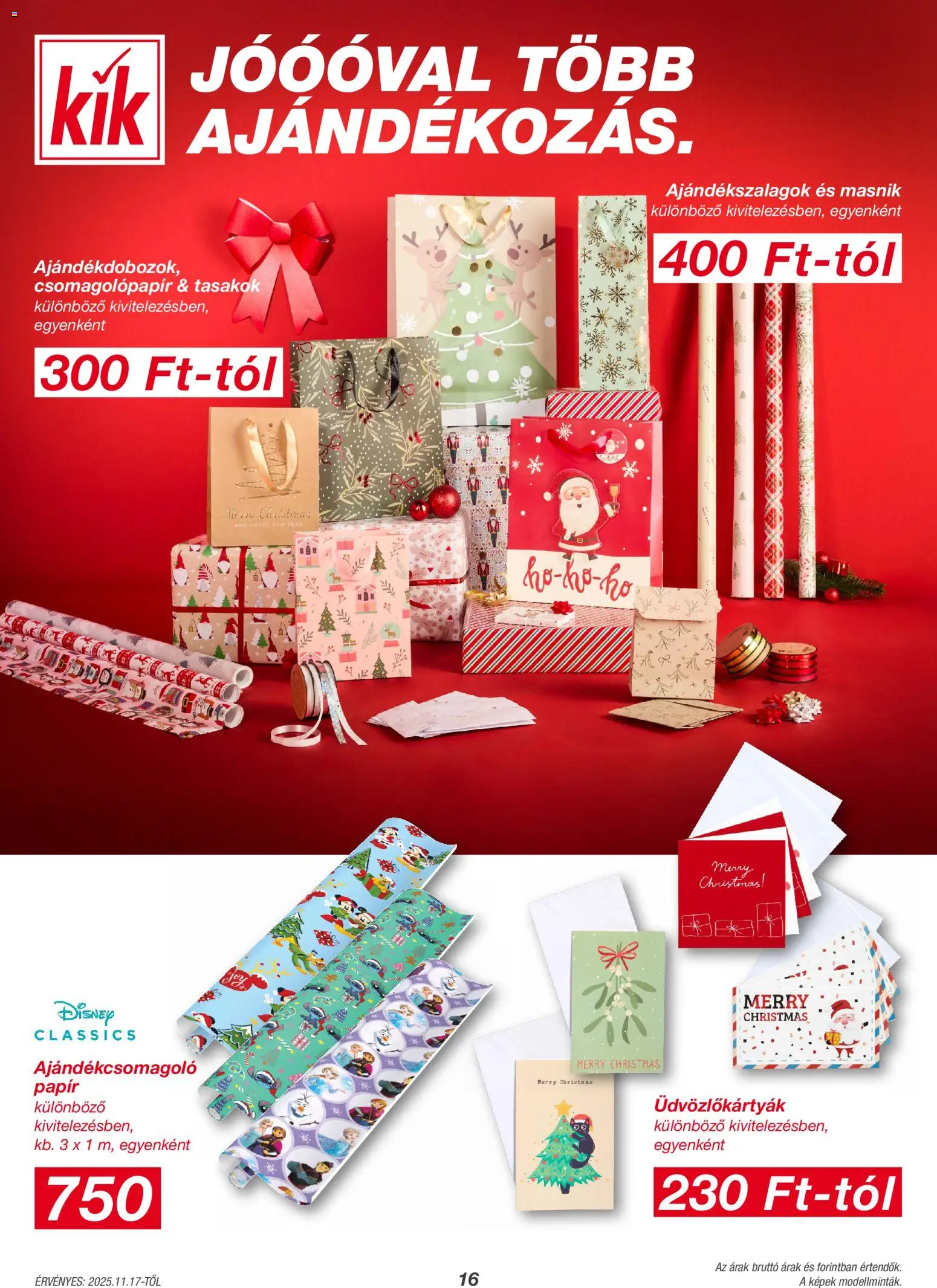 Kik akciós ujság - amely érvényes a következő dátumtól: 17.11.2025 | Oldal: 16