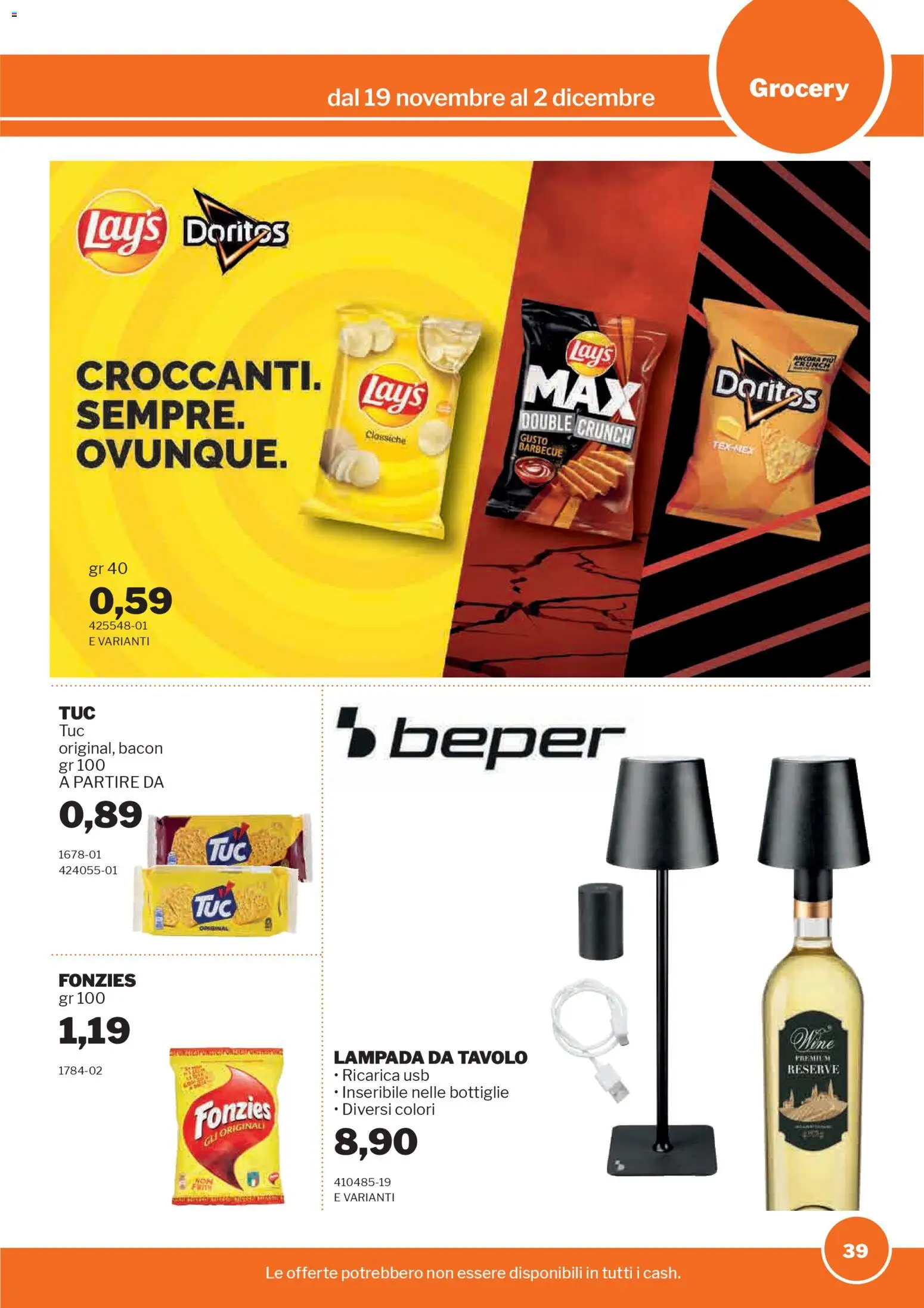Volantino Sogegross del 19.11.2025 | Pagina: 39 | Prodotti: Barbecue, USB, Tavolo, Lampada