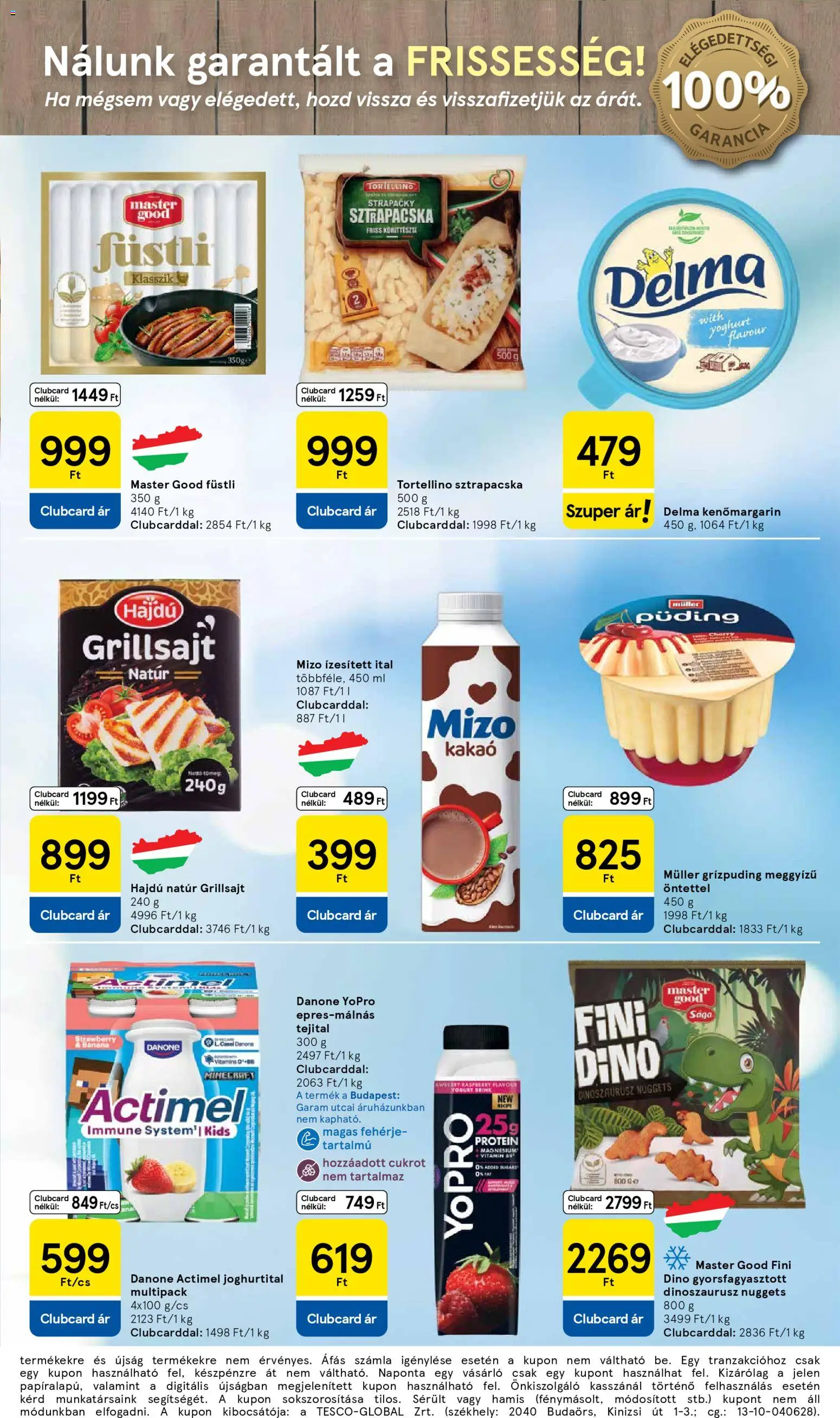 Tesco akciós ujság - amely érvényes a következő dátumtól: 07.04.2026 | Oldal: 3 | Termékek: Grillsajt, Nuggets, Protein, Fehérje