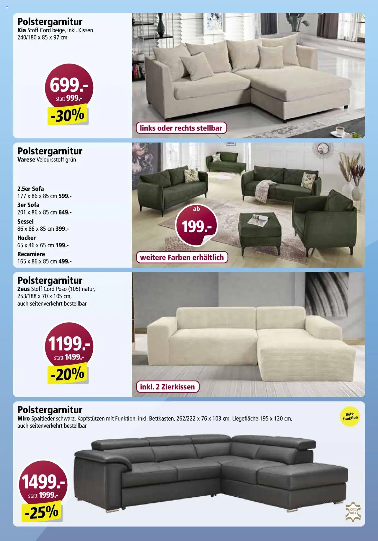 Otto's Aktionen Online – gültig ab 11.10.2025 | Seite: 24 | Produkte: Hocker, Sofa, Sessel, Bett
