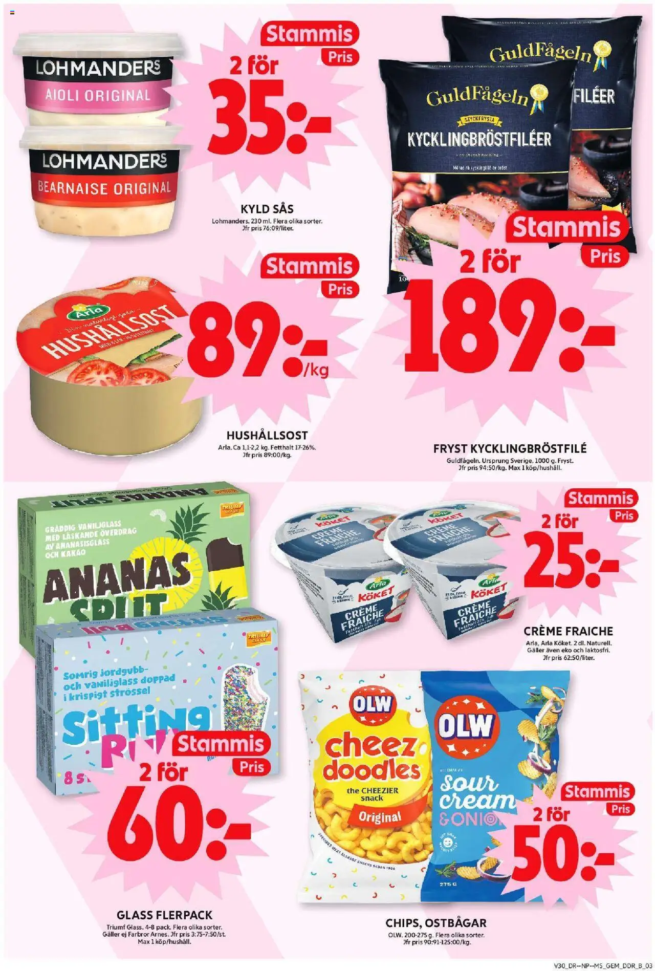 ICA Maxi reklamblad aktuell från 21.07.2025 | Sida: 5 | Produkter: Ostbågar, Galler, Hushållsost, Creme fraiche