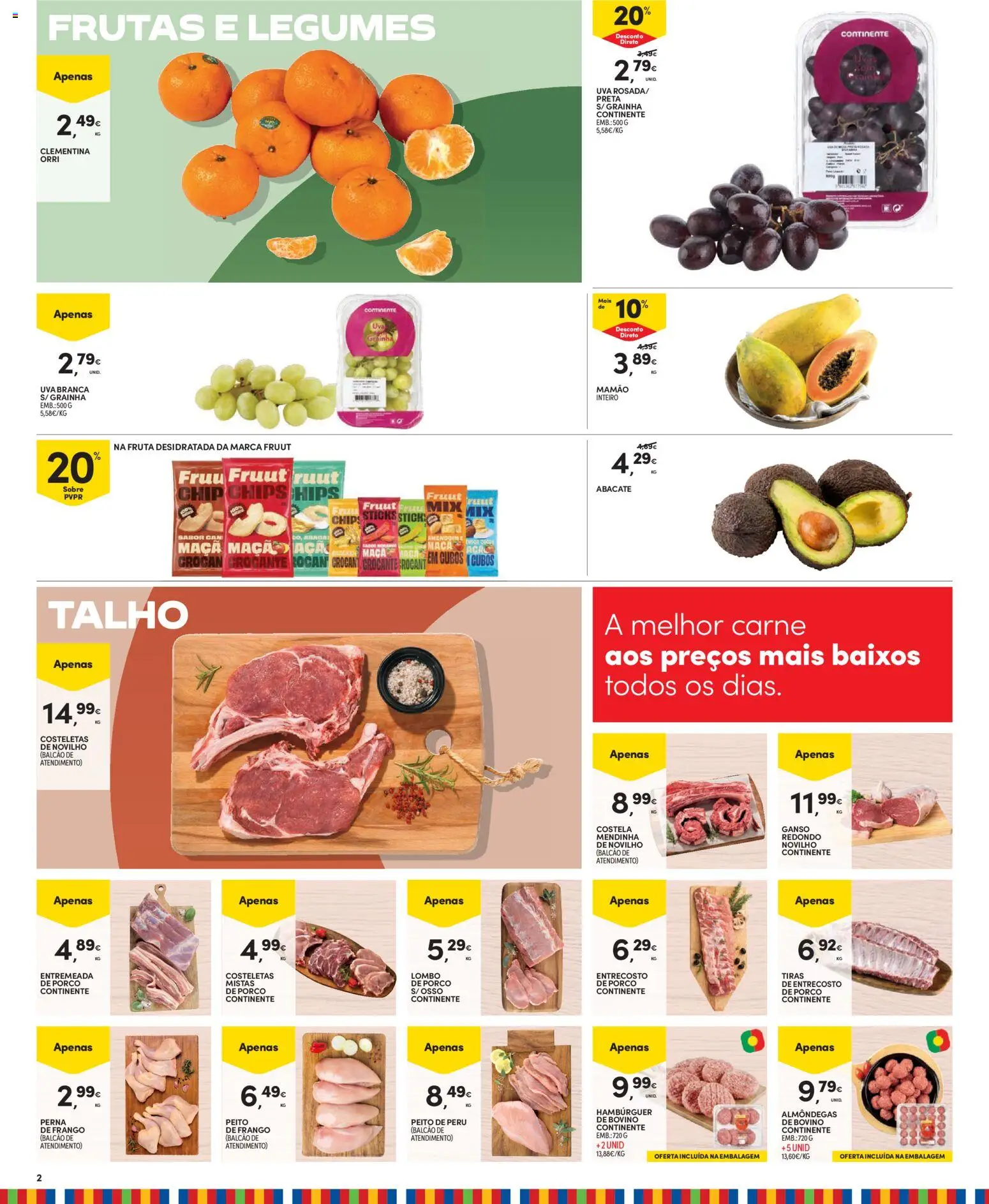 Continente - Madeira │ válido de 17.03.2026 | Página: 2 | Produtos: Peito de frango, Frango, Maça, Carne