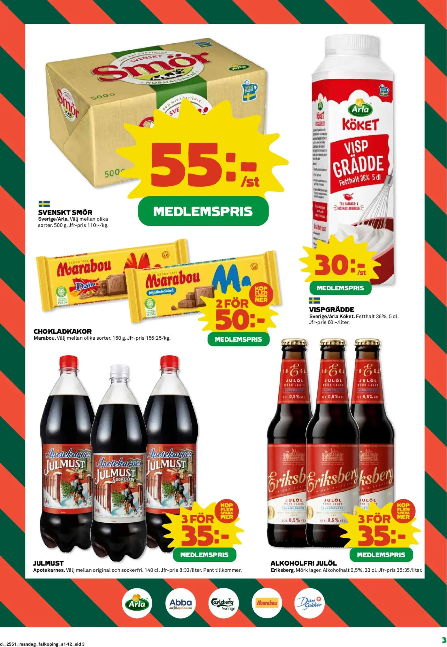 Coop reklamblad aktuell från 15.12.2025 | Sida: 3 | Produkter: Visp, Vin, Grädde, Vispgrädde