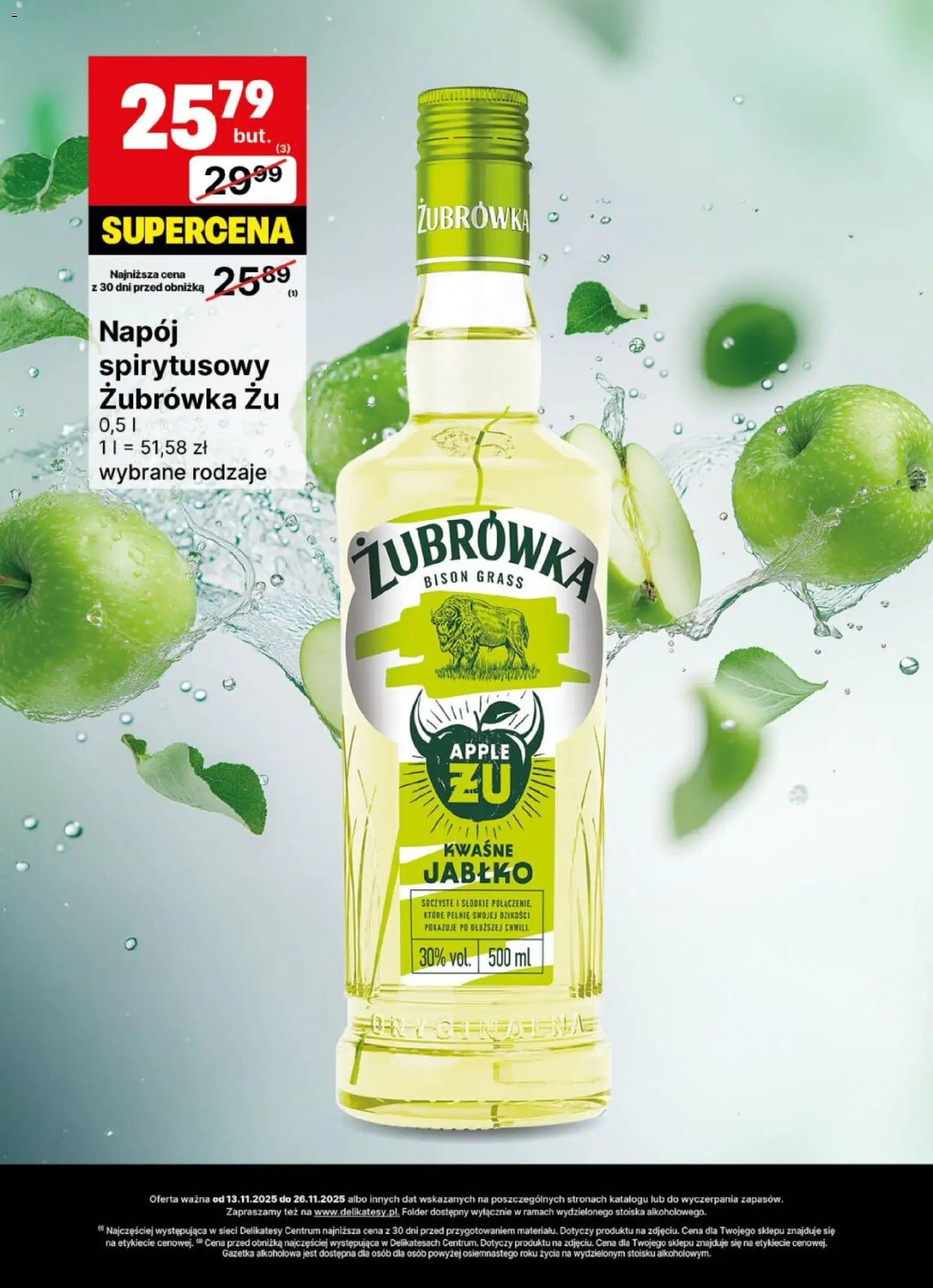 Delikatesy Centrum Gazetka - DeliBarek od 13.11.2025 | Strona: 20 | Produkty: Delikatesy, Żubrówka