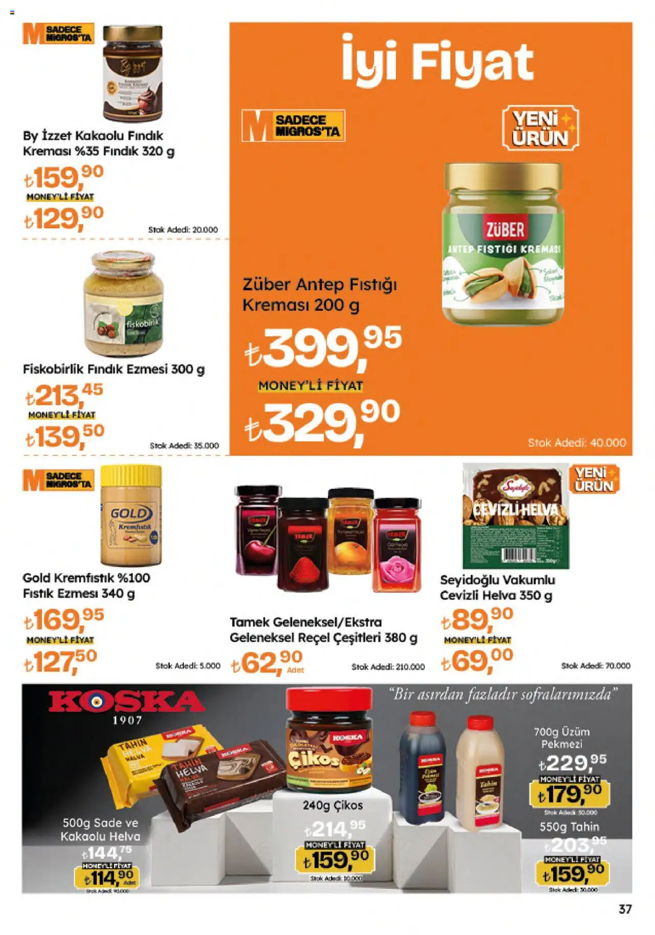 Migros Katalog - Migroskop - 07.08.2025 tarihinden itibaren geçerlidir | Sayfa: 37 | Ürünler: Fıstık, Fındık, Üzüm