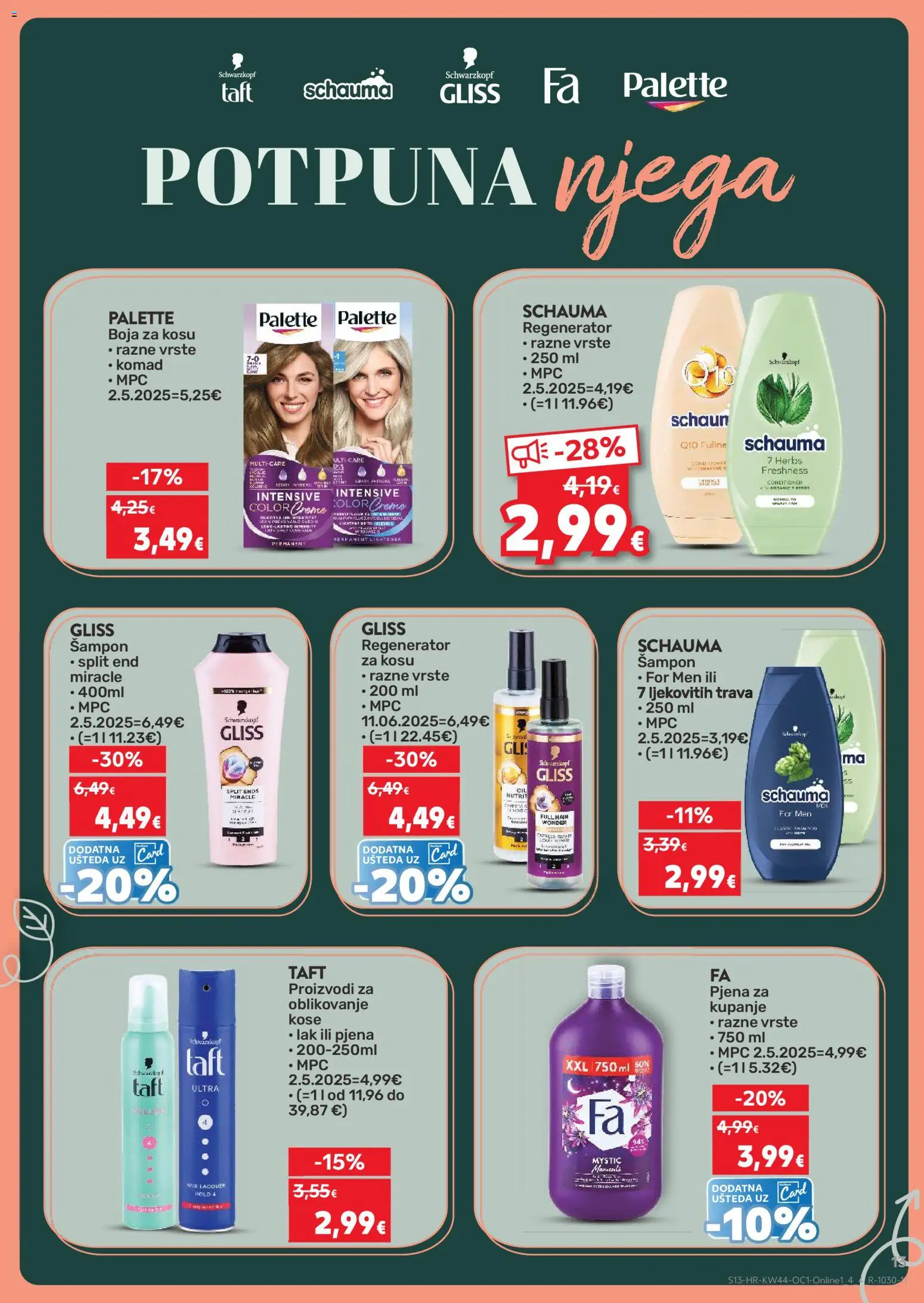 Kaufland katalog | vrijedi od 29.10.2025 | Stranica: 13 | Proizvodi: Šampon, Regenerator, Regenerator za kosu, Boja za kosu