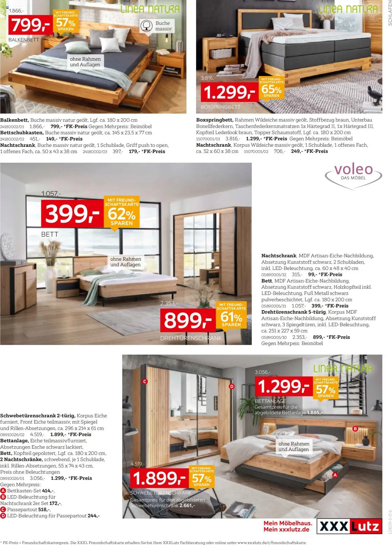 XXXL Lutz Prospekt 	 – gültig ab 08.09.2025 | Seite: 7 | Produkte: Bett, Schwebetürenschrank, Drehtürenschrank, Topper
