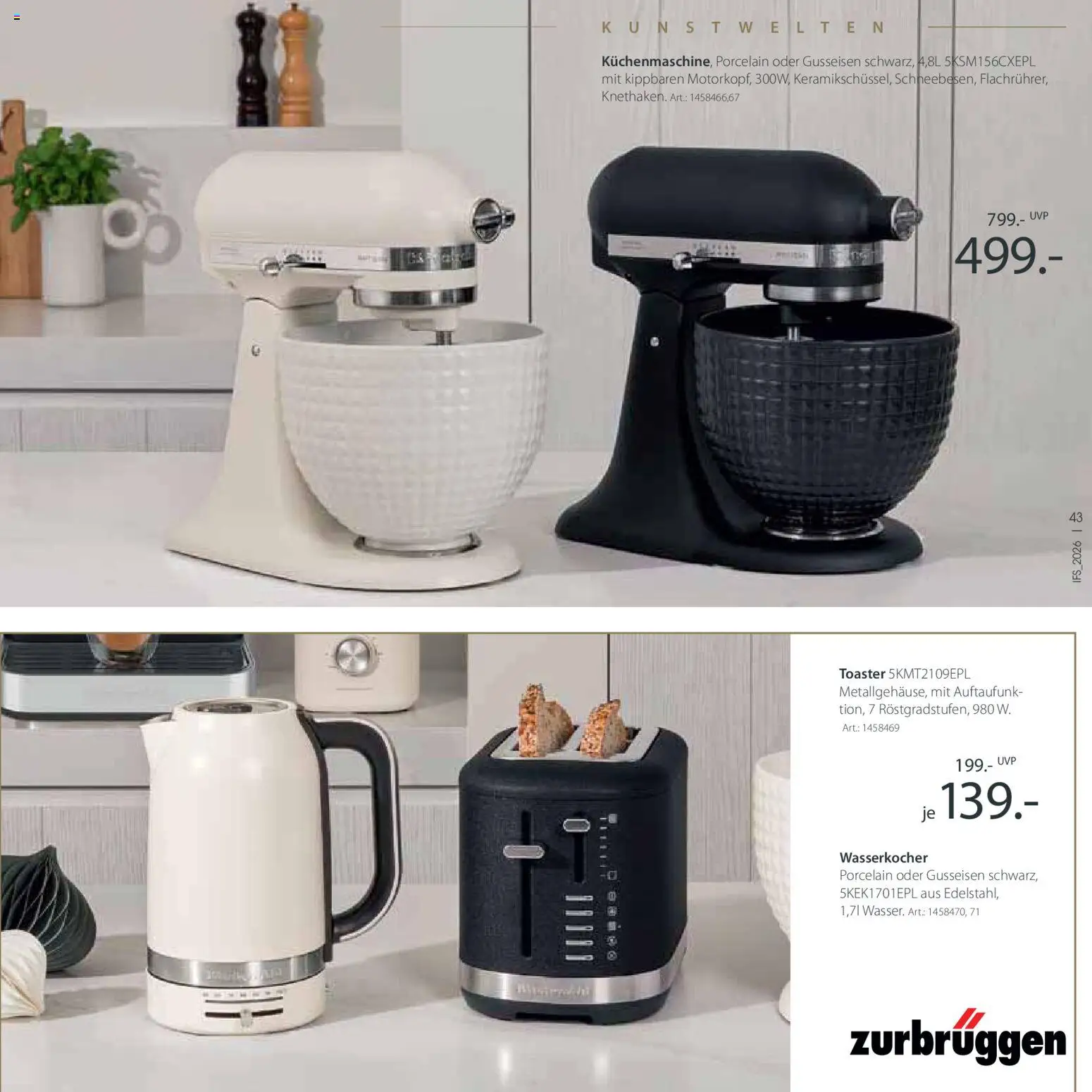 Zurbrüggen Frühlings-Boten – gültig ab 14.04.2026 | Seite: 41 | Produkte: Wasserkocher, Toaster