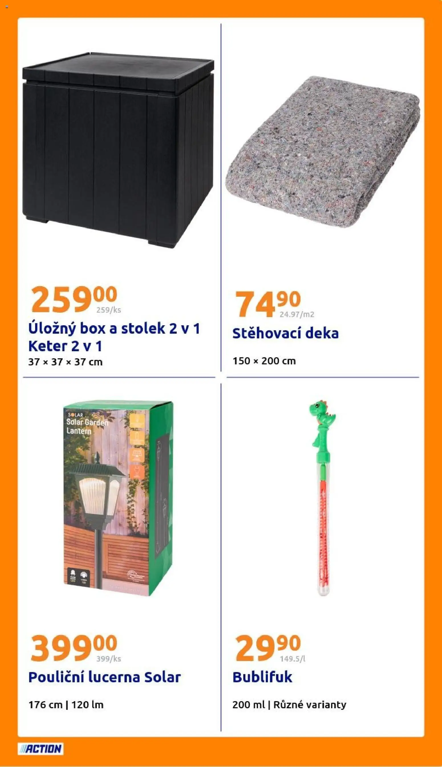Action leták od 01.04.2026 | Strana: 19 | Produkty: Box, Úložný box, Deka, Stolek