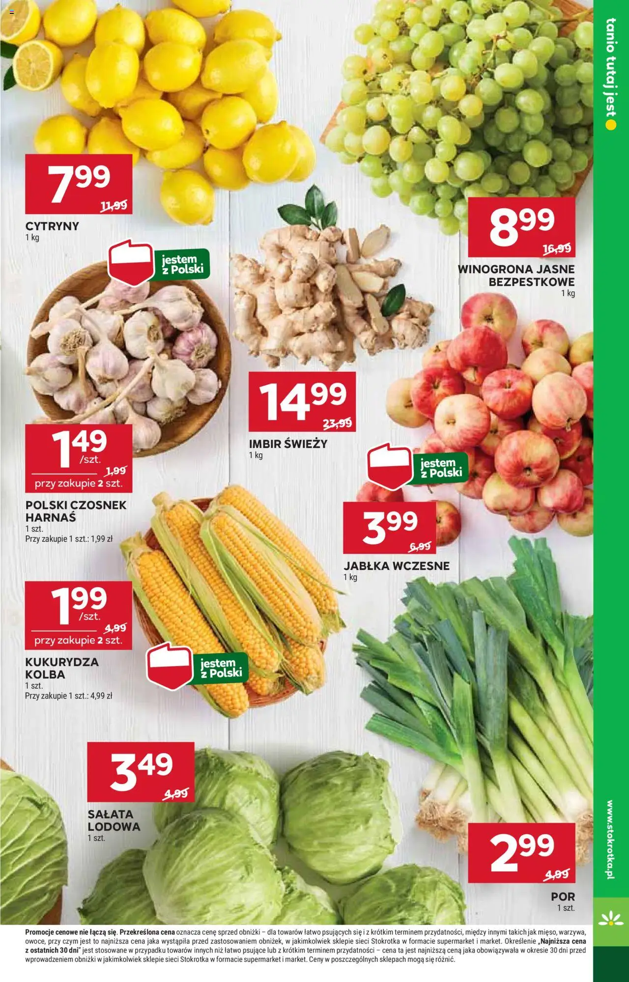 Stokrotka Gazetka od 18.09.2025 | Strona: 11 | Produkty: Winogrona, Imbir, Cytryny, Harnaś