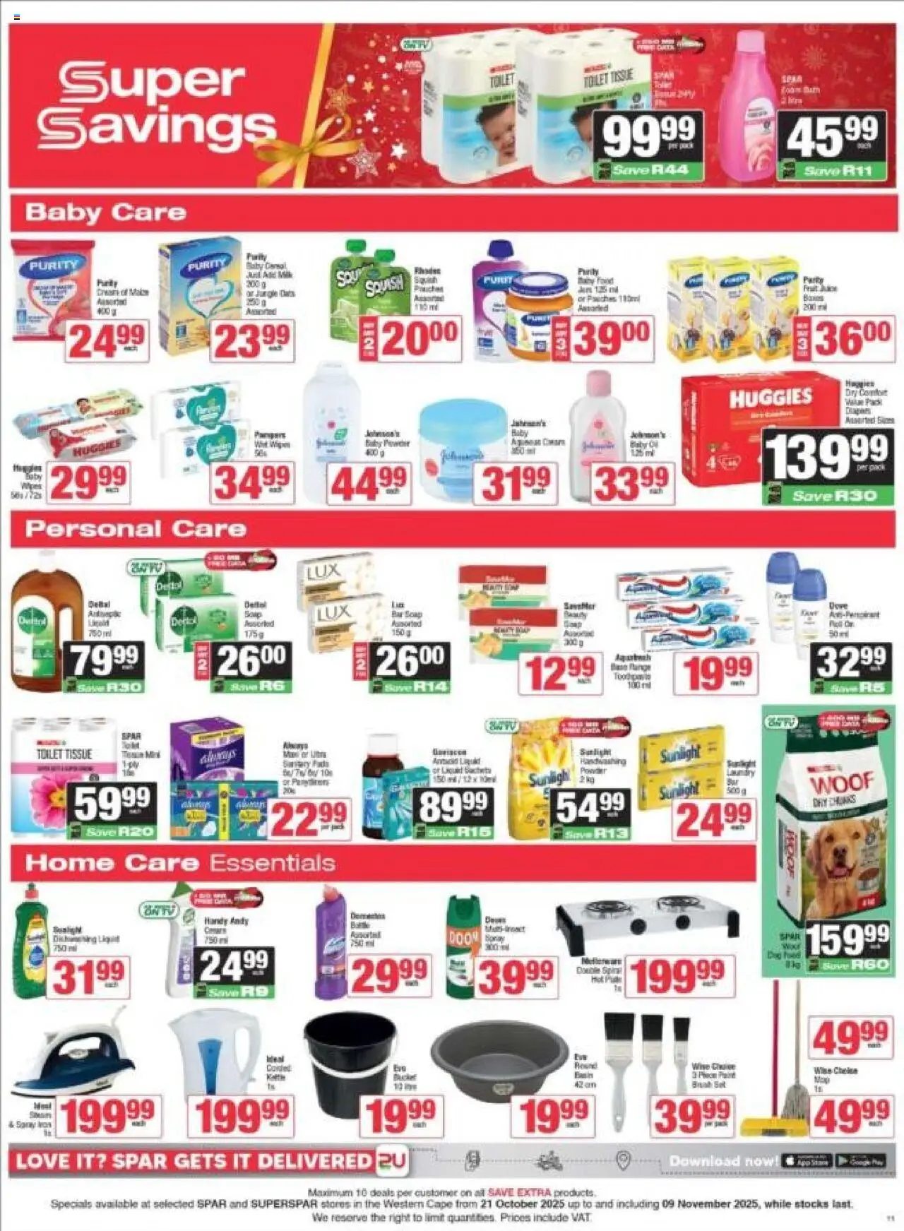 New Superspar catalogue – valid from 21.10.2025 | Page: 4 | Products: Toilet, Juice, Powder, Fruit