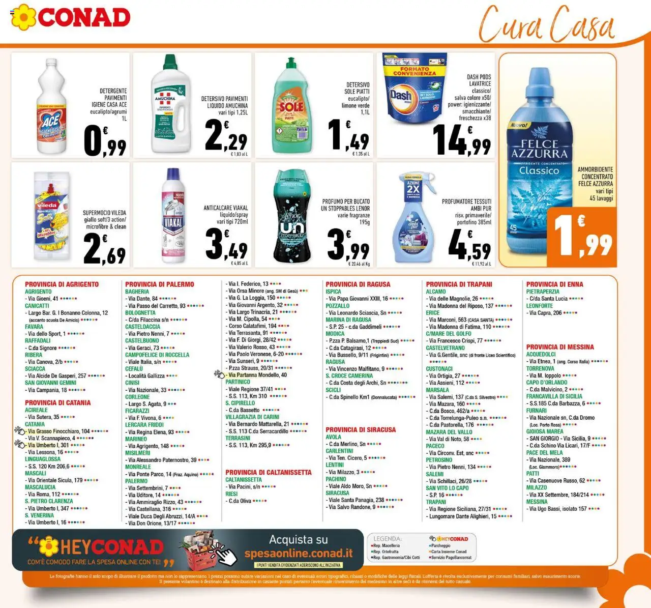 Volantino Conad del 22.10.2025 | Pagina: 23 | Prodotti: Ammorbidente, Tè, Anticalcare, Lavatrice