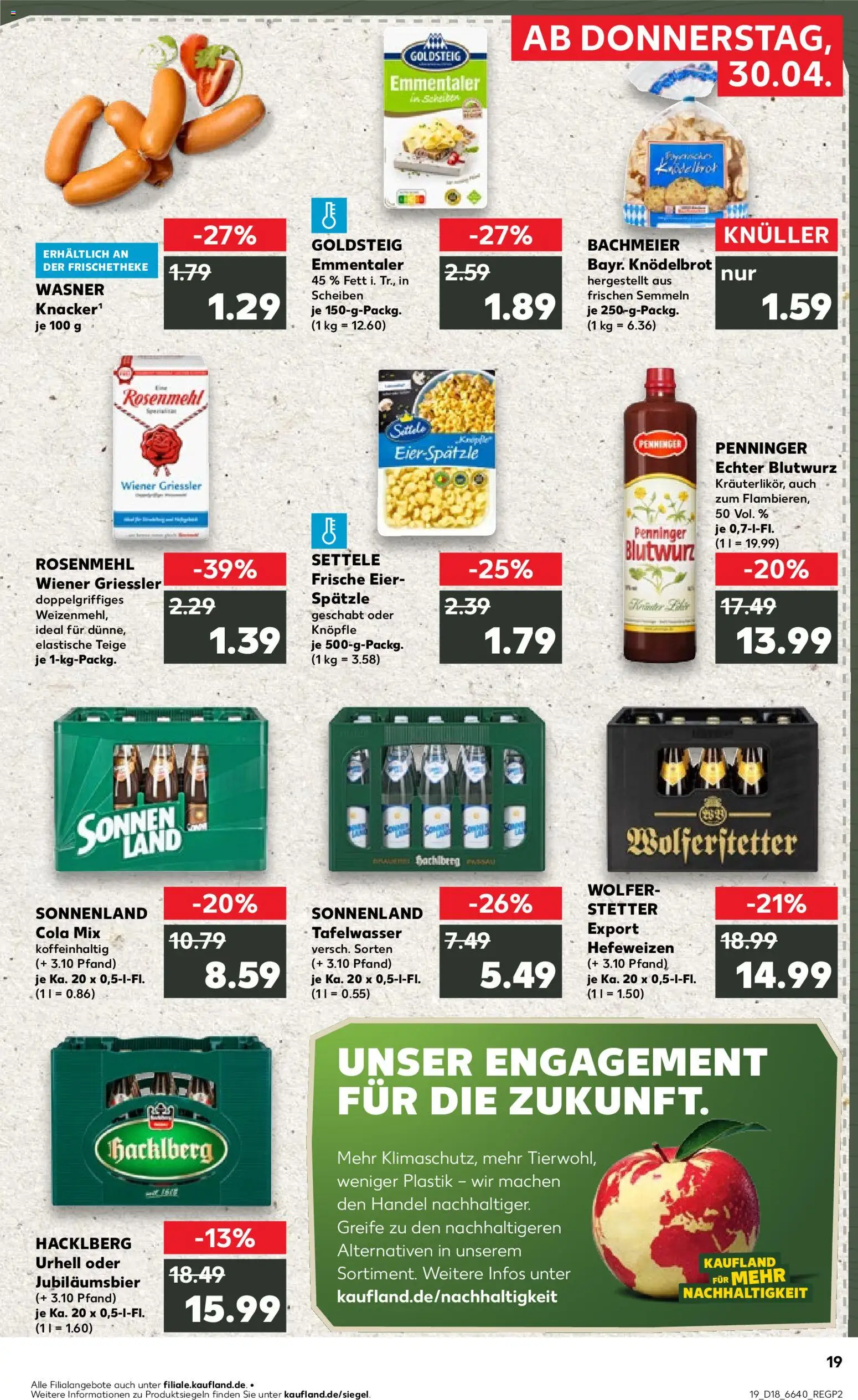 Kaufland Německo leták od 30.04.2026 | Strana: 19 | Produkty: Cola