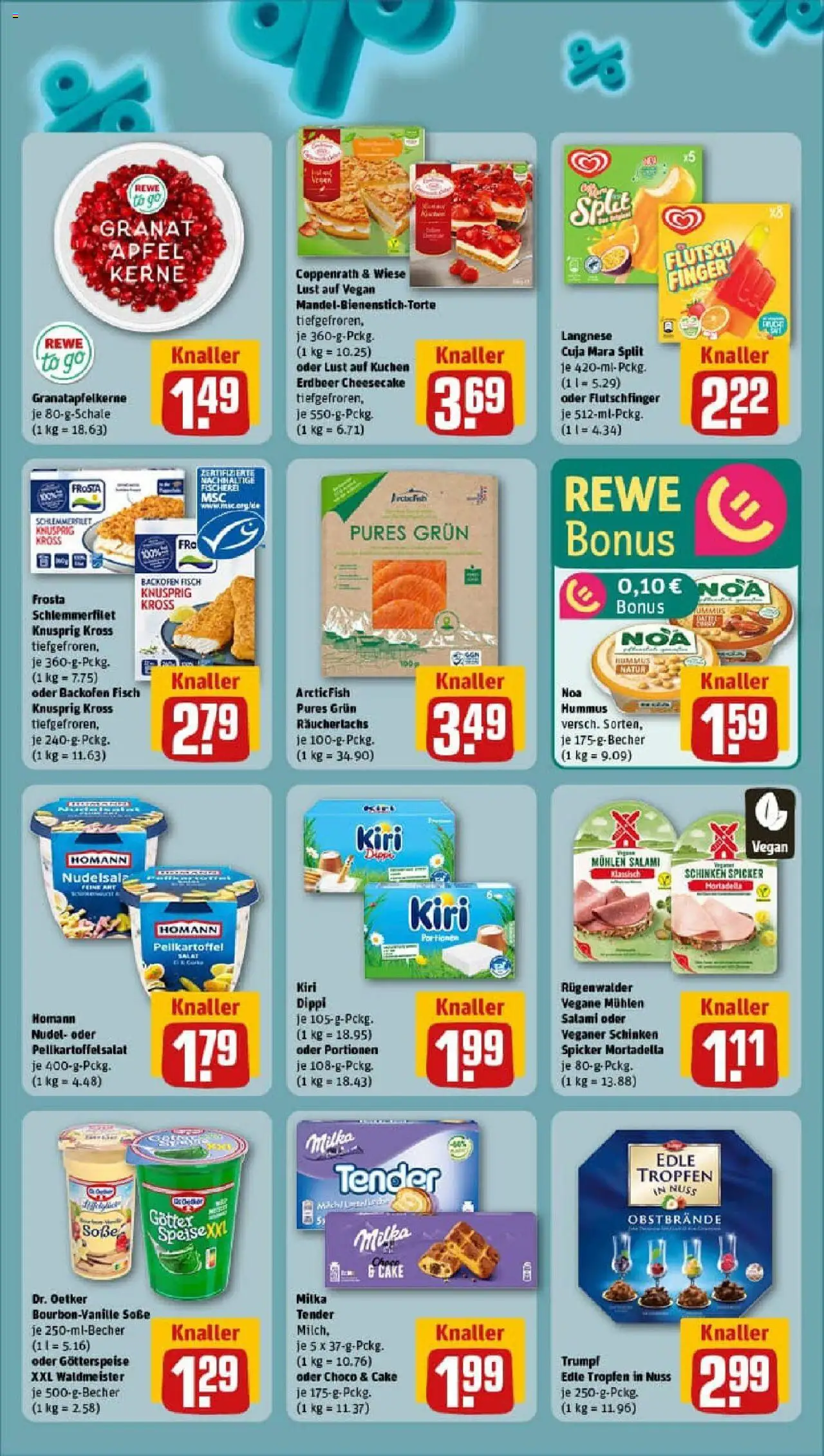 Rewe prospekt Moers	 – gültig ab 21.09.2025 | Seite: 15 | Produkte: Langnese, Frosta, Schinken, Kuchen