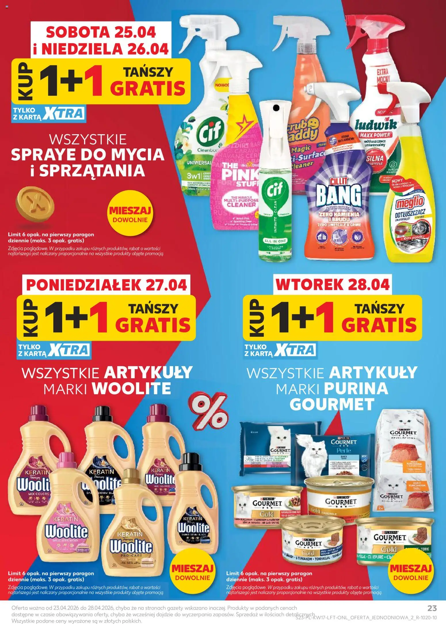 Kaufland gazetka od 23.04.2026 | Strona: 23 | Produkty: Meglio, Karta, Cleaner