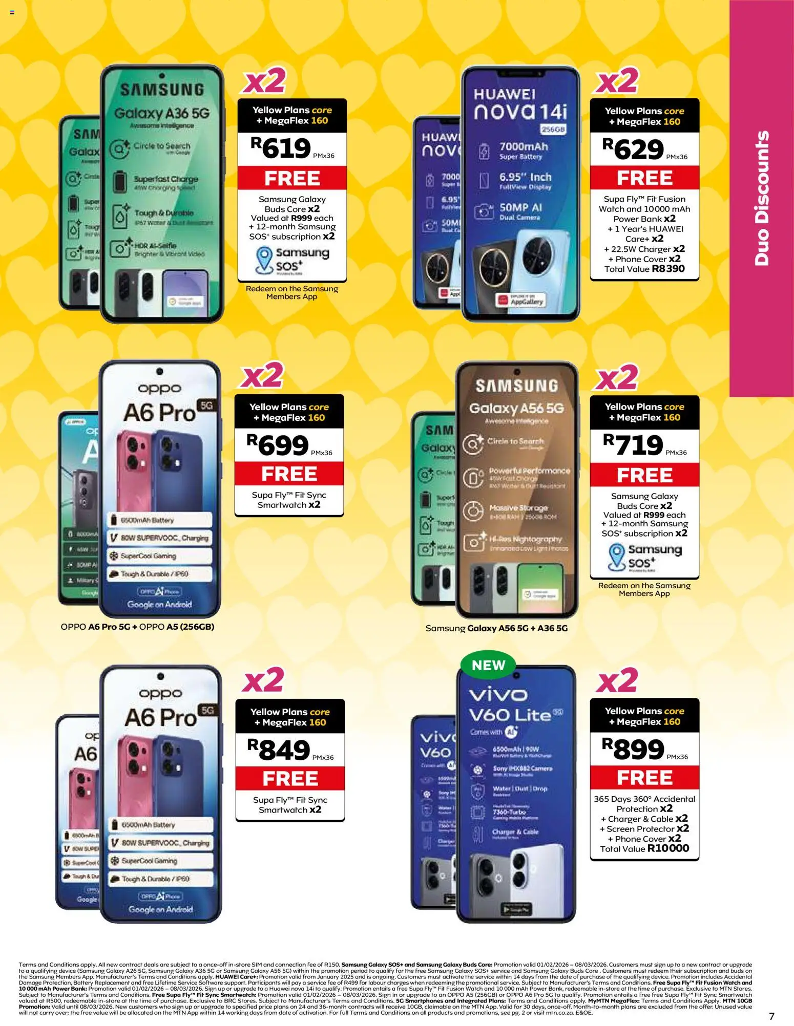 New MTN catalogue – valid from 01.02.2026 | Page: 7 | Products: Phone, Watch, Cable, Battery