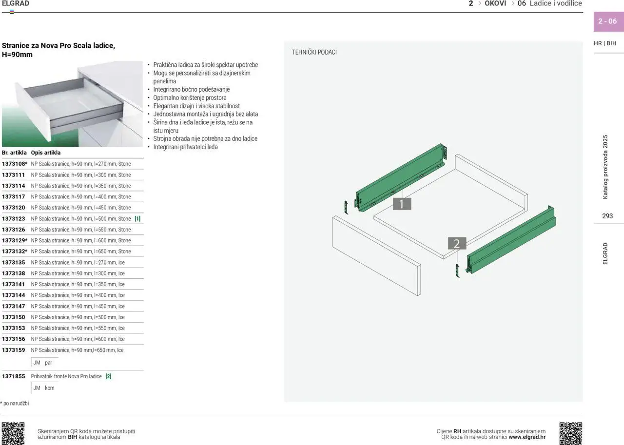 Elgrad katalog | vrijedi od 06.10.2025 | Stranica: 293 | Proizvodi: Ladice