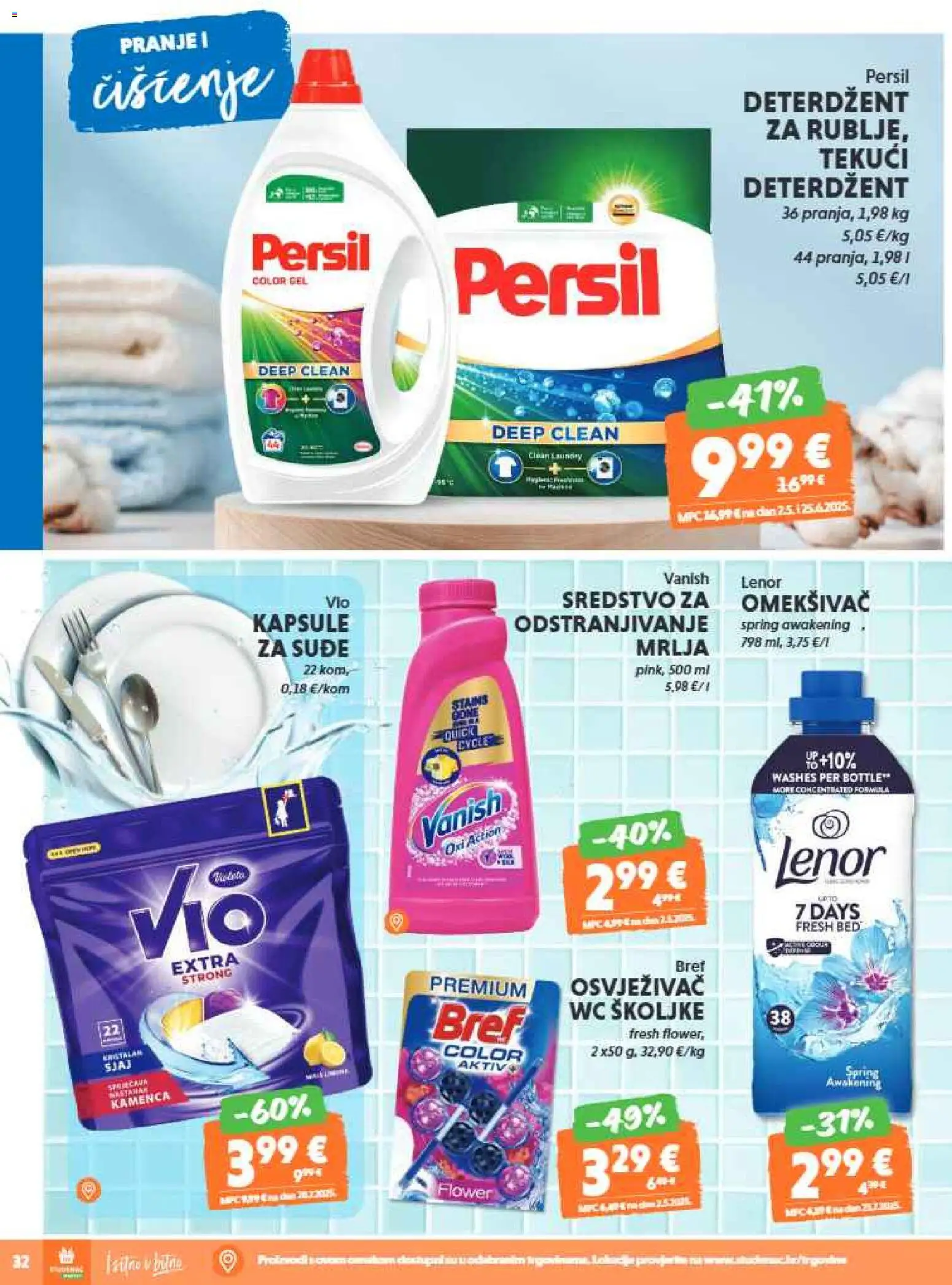 Studenac katalog | vrijedi od 29.10.2025 | Stranica: 35 | Proizvodi: Deterdžent, Osvježivač wc školjke, Tekući deterdžent, Persil