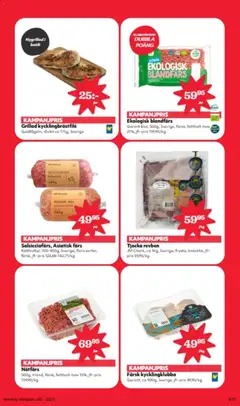 Ekologisk blandfärs, 500g, Sverige, försk, fetthalt max 21% - Förhandsvisning av reklamblad från butik Hemköp aktuell från 08.12.2025 | Sida: 8 | Produkter: Kycklingklubba, Nötfärs, Blandfärs