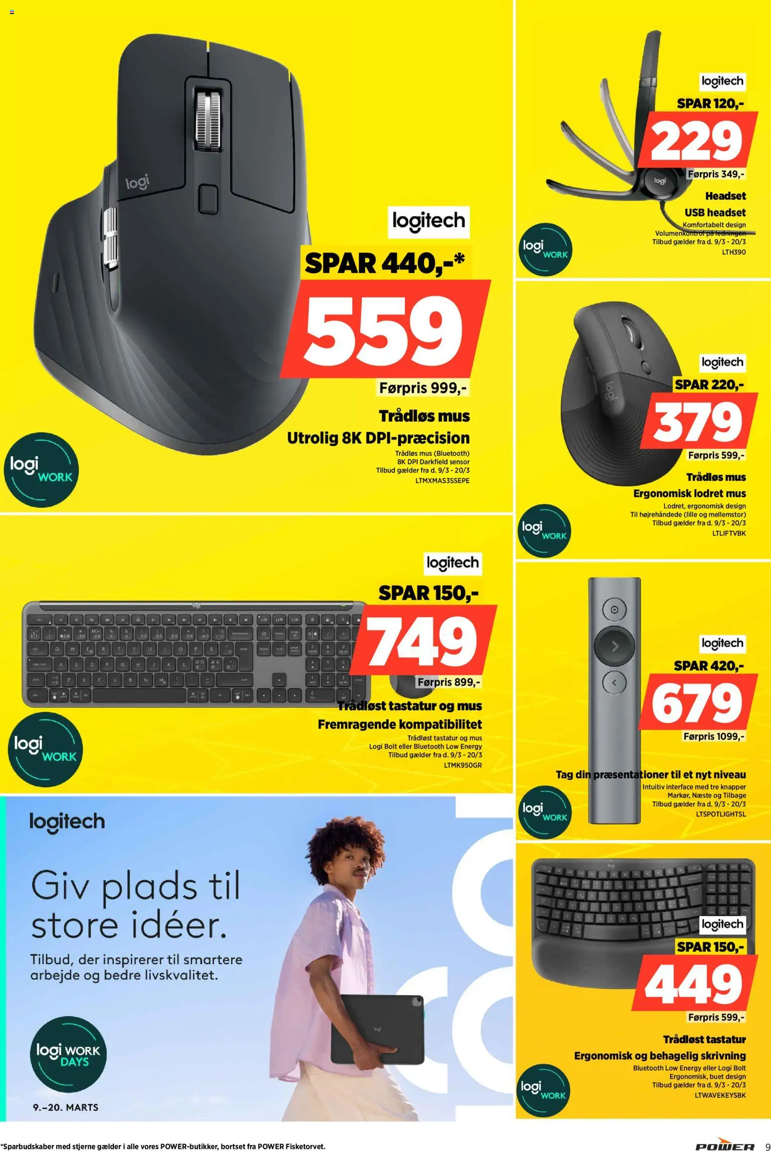 Power tilbudsavis – gyldig fra 03.04.2026 | Side: 9 | Produkter: USB, Mus, Tastatur