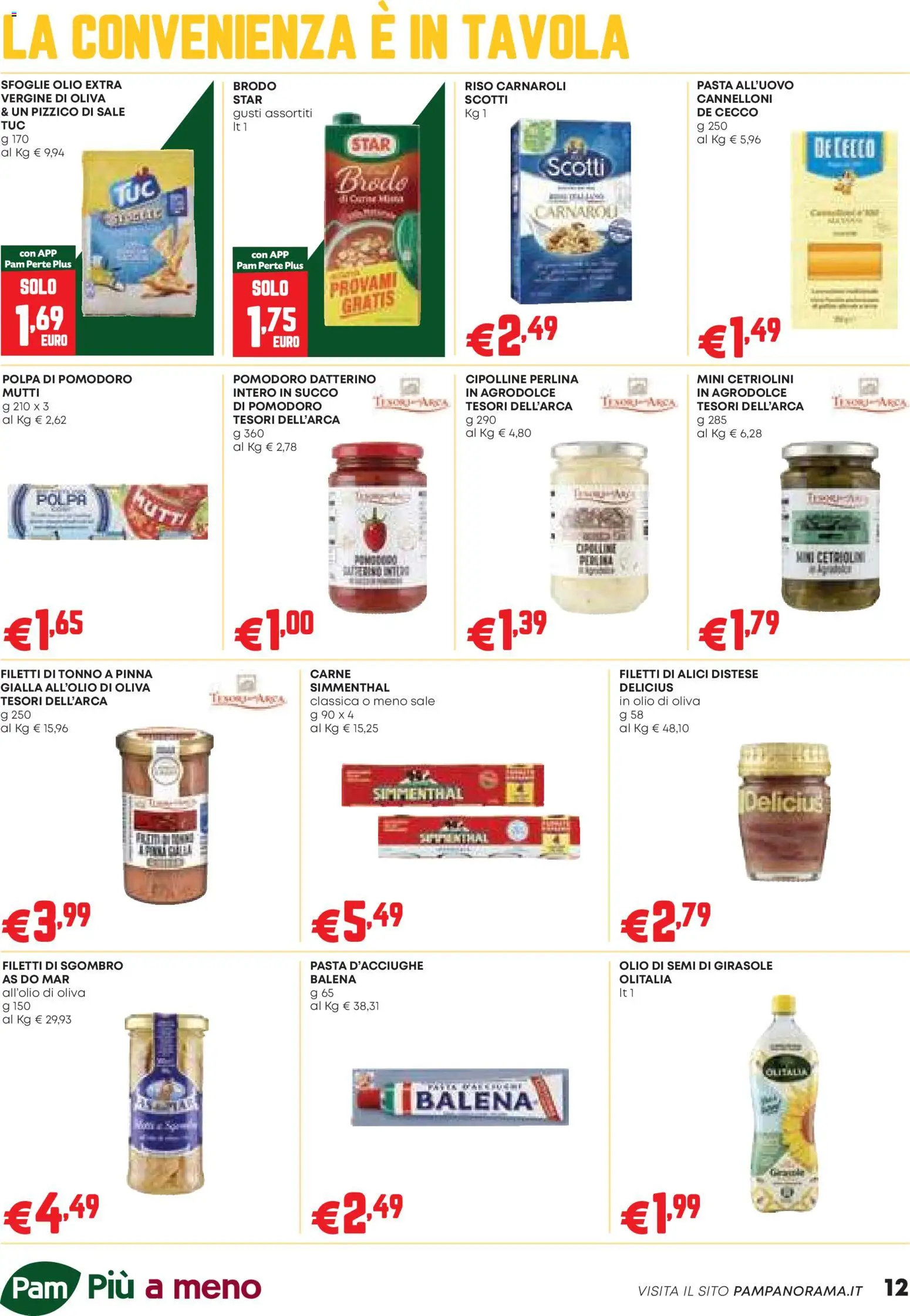 Volantino PAM del 26.03.2026 | Pagina: 12 | Prodotti: Riso Carnaroli, Pasta, Cetriolini, Olio di Oliva