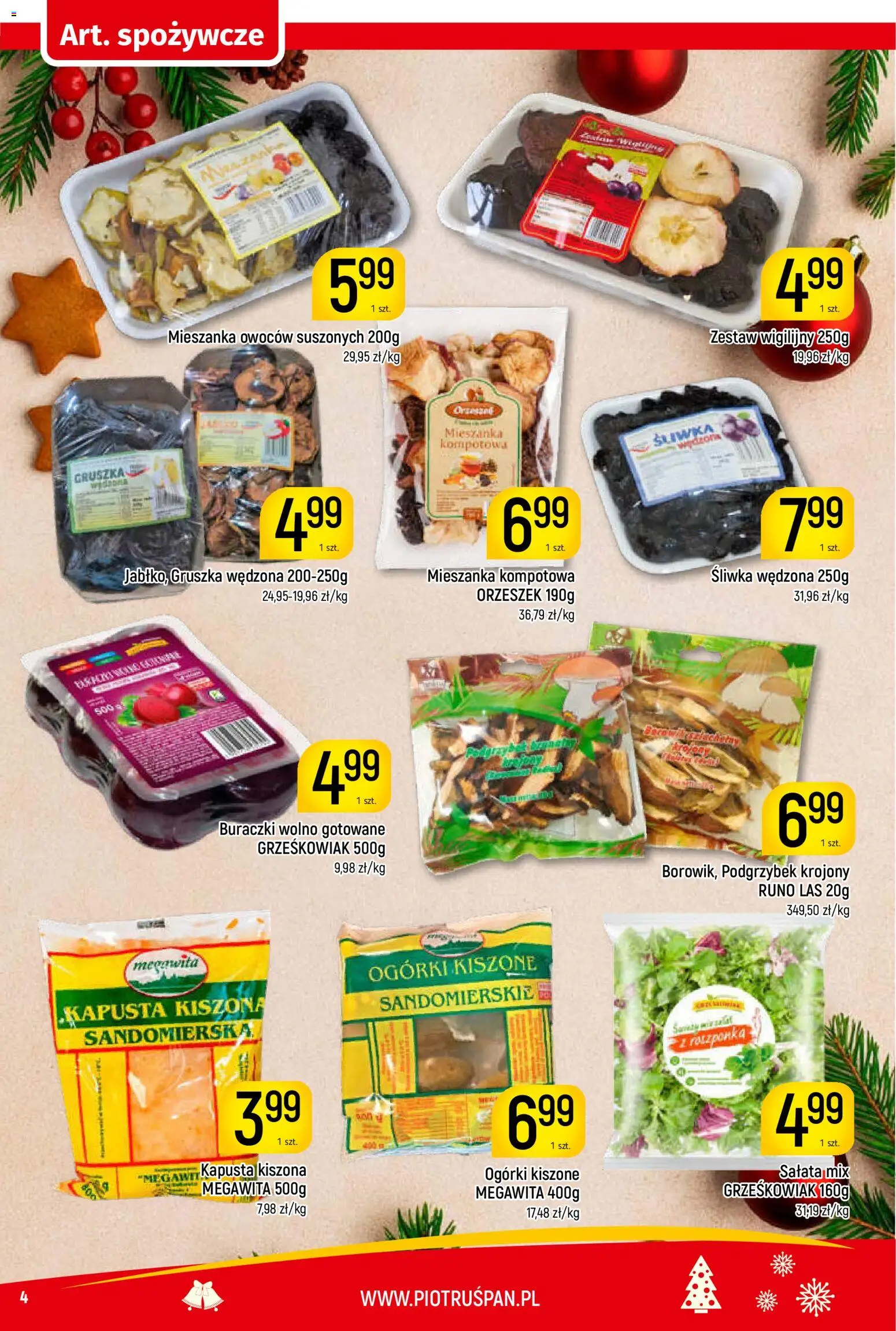 Piotruś Pan Gazetka od 17.12.2025 | Strona: 4 | Produkty: Kapusta, Gruszka, Wolno gotowane, Roszponka