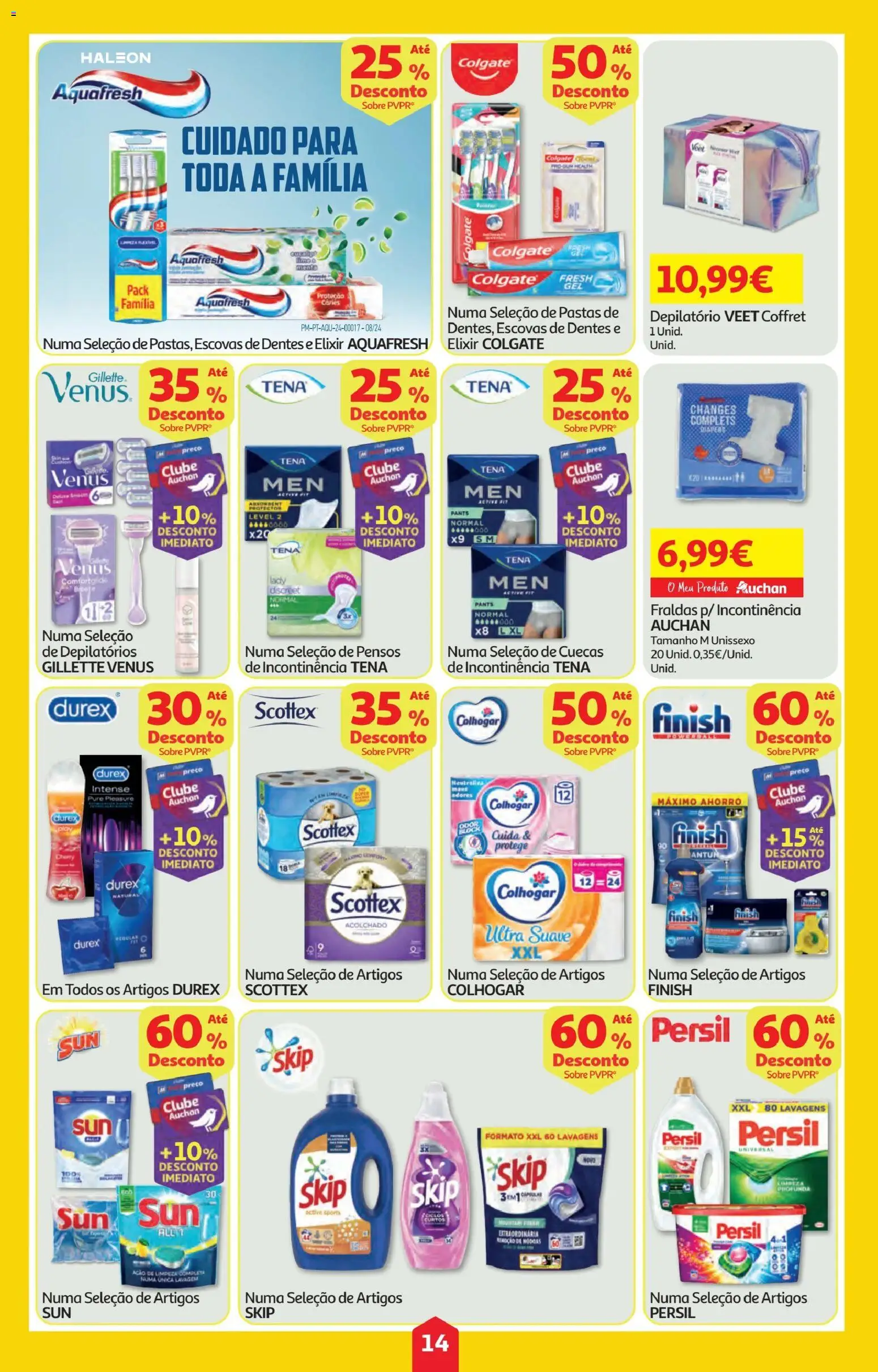 Minipreço folheto │ válido de 23.10.2025 | Página: 14 | Produtos: Fraldas, Persil, Cuecas