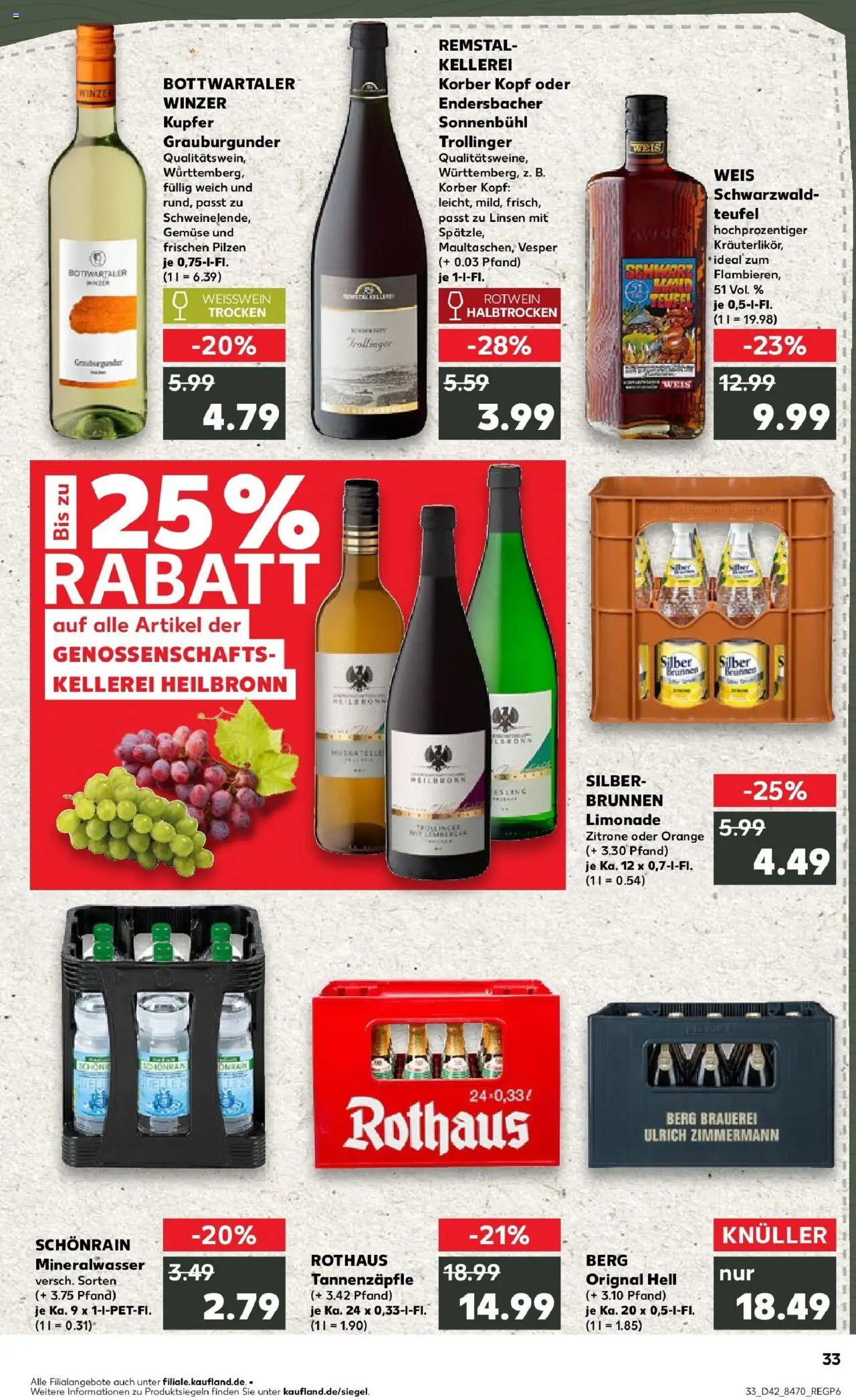 Kaufland prospekt Ehingen (Donau)	 – gültig ab 19.10.2025 | Seite: 33 | Produkte: Huawei, Weißwein, Mineralwasser, Zitrone