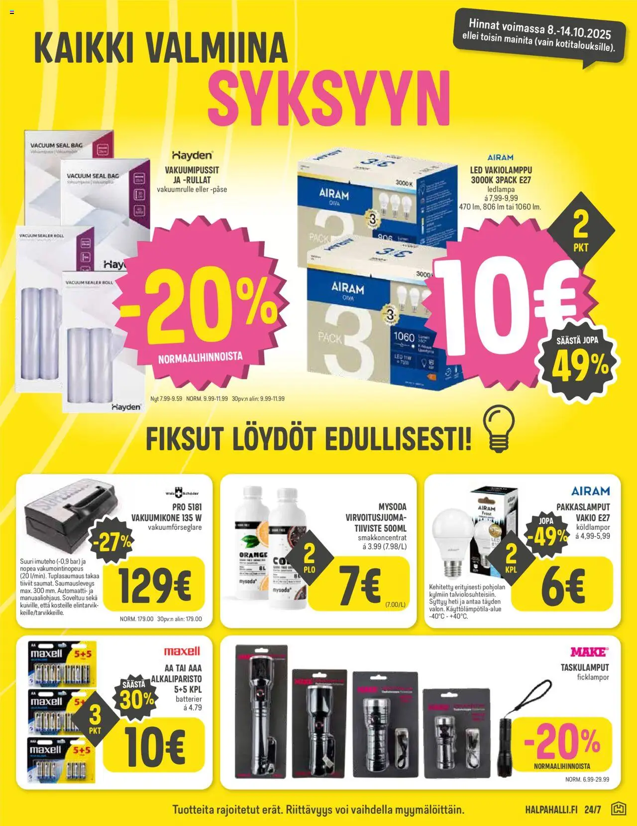 Halpa Halli tarjoukset – voimassa 08.10.2025 alkaen | Sivu: 7 | Tuotteet: Voi