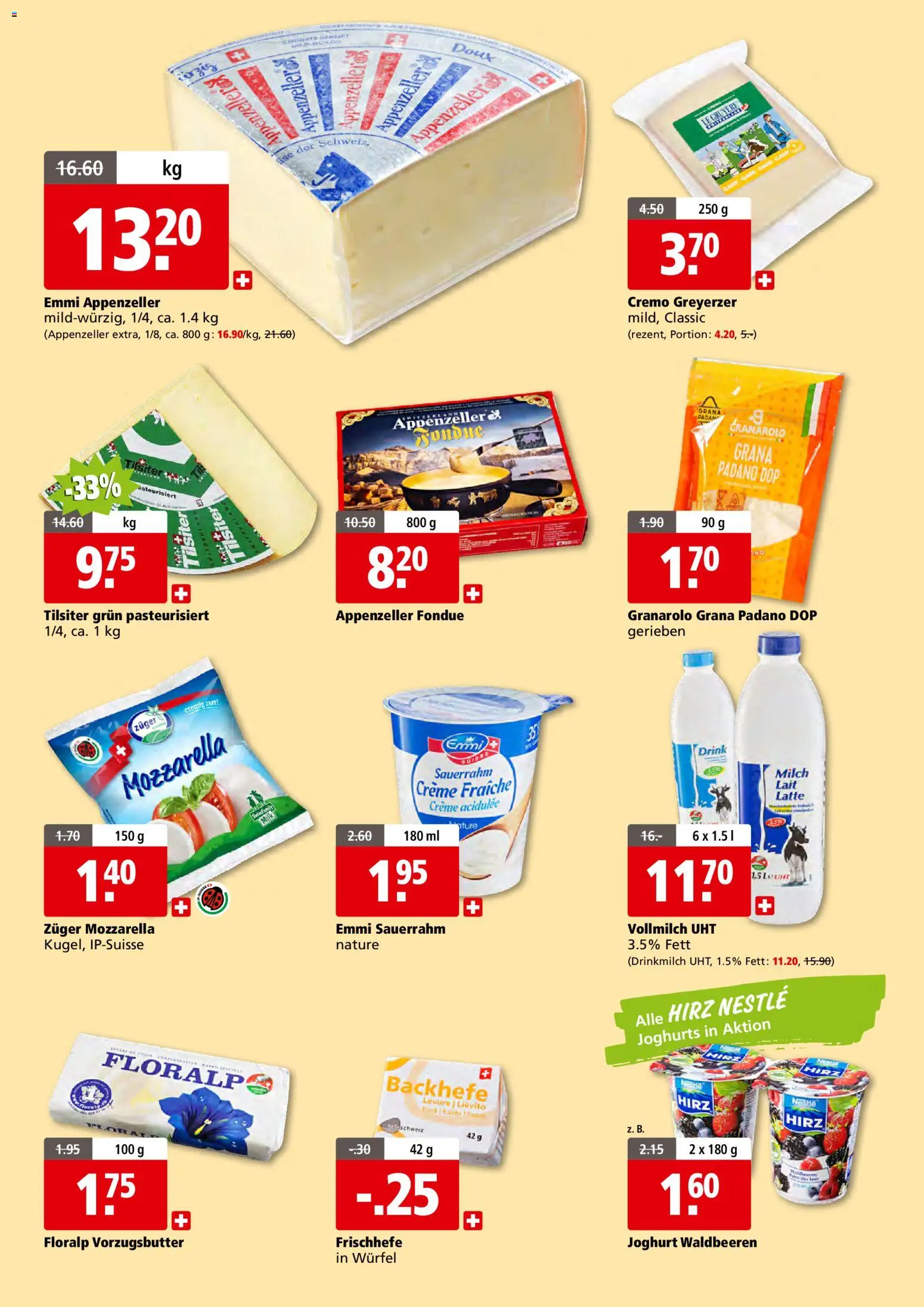 Aligro - Schlieren, Gossau SG, Frauenfeld, Rapperswil-Jona, Sargans, Bern, Brüttisellen, Pratteln, Emmen, Spreitenbach – gültig ab 26.11.2026 | Seite: 6 | Produkte: Joghurt, Sauerrahm, Fondue, Creme