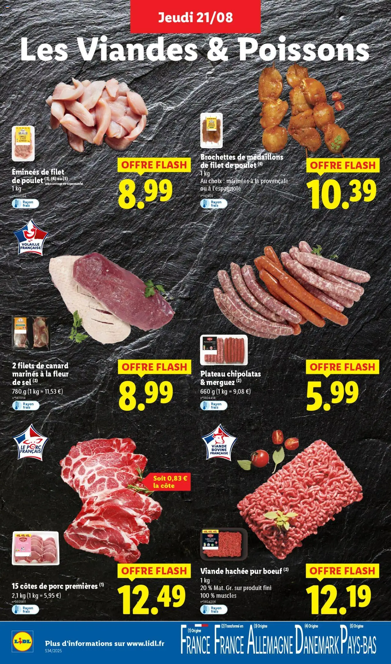  | Page: 4 | Produits: Viande hachée, Merguez, Sel, Viande