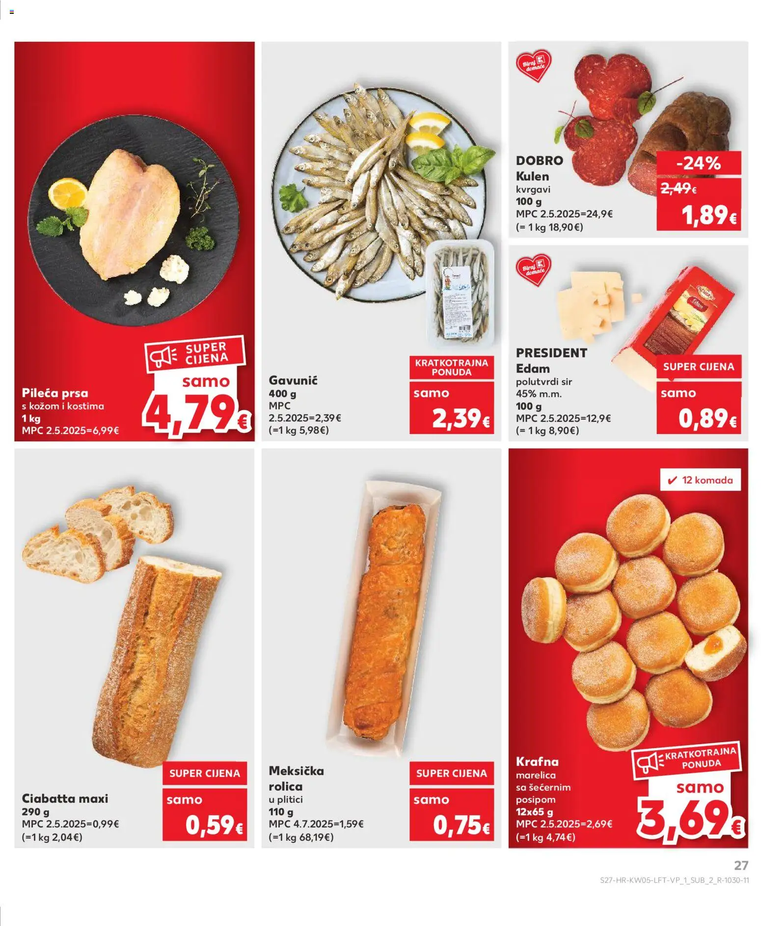 Kaufland HR akciós ujság - amely érvényes a következő dátumtól: 28.01.2026 | Oldal: 27