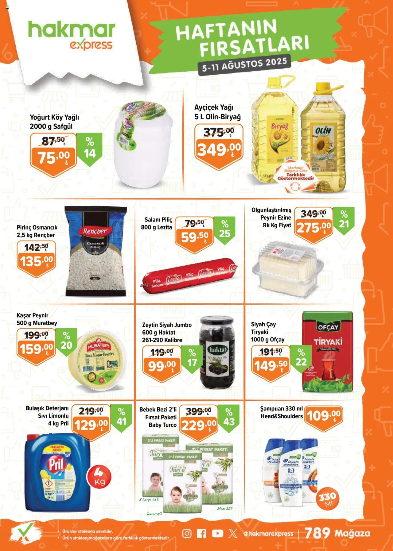 Hakmar Express Katalog - 05.08.2025 tarihinden itibaren geçerlidir | Sayfa: 1 | Ürünler: Şampuan, Salam, Pirinç, Piliç