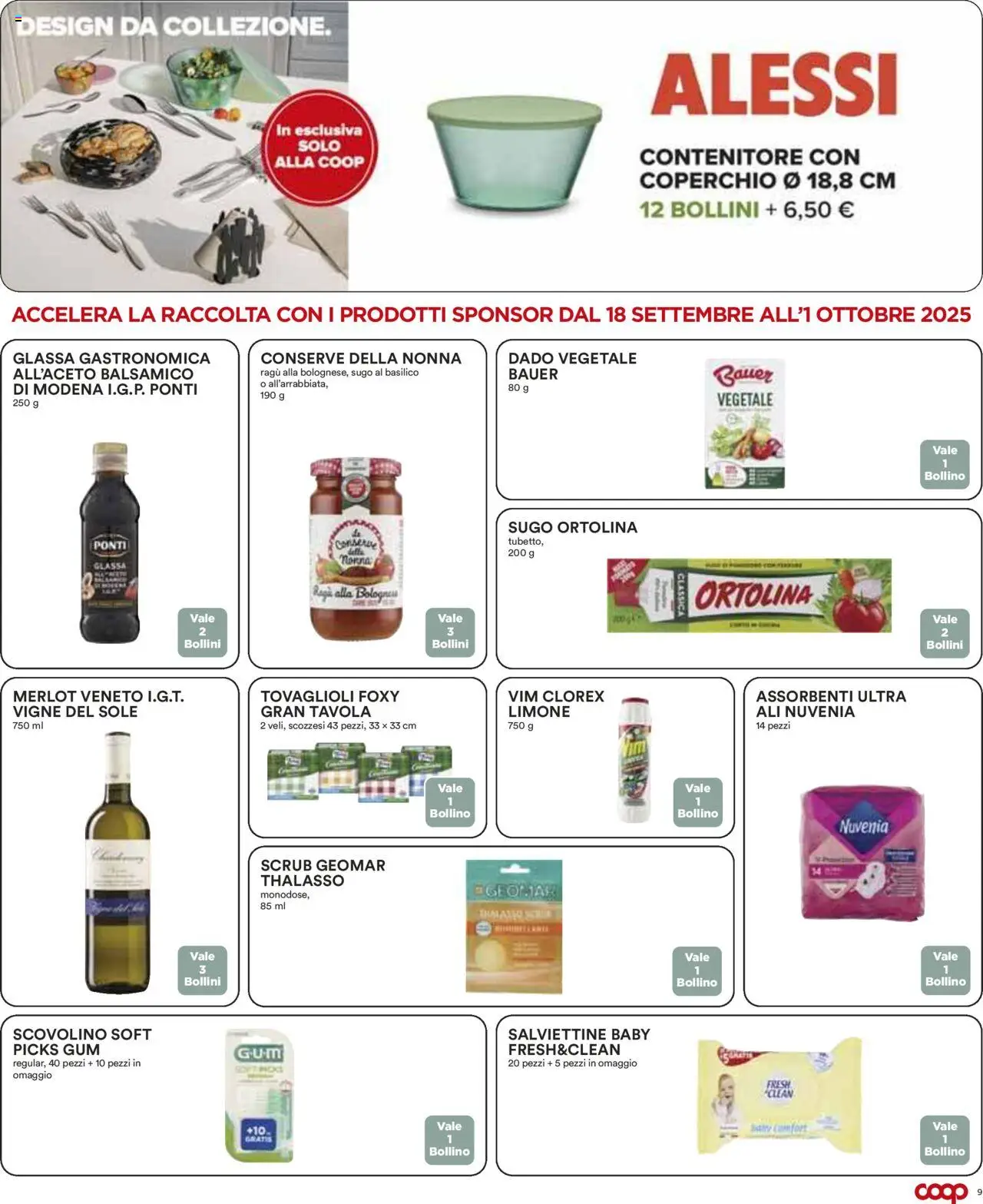 Volantino COOP del 18.09.2025 | Pagina: 9 | Prodotti: Scrub, Ragú, Glassa, Sugo
