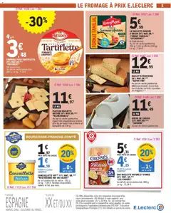 E.Leclerc - Prévisualisation de LA RACLETTE SAVEUR D'ANTAN 29% MAT.GR. (8) FORMAT FAMILIAL (1) "ENTREMONT", La raclette saveur d'antan, 4-5 personnes. Au lait de vache pasteurisé. 469 g + 231 g offerts (700 g). valide à partir de 30.12.2025 | Page: 5