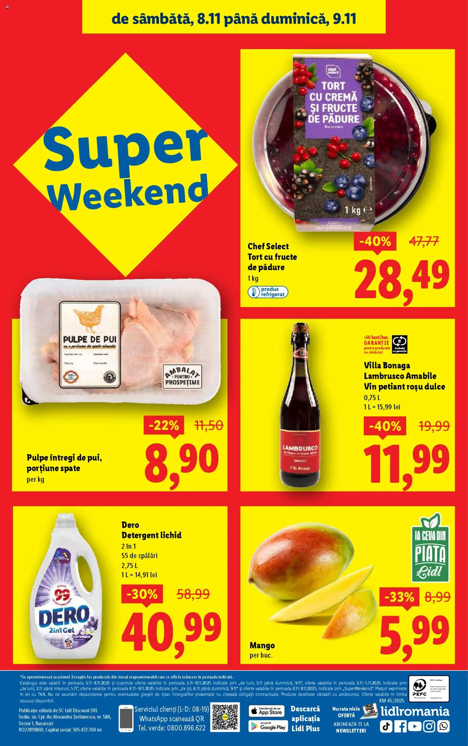 Noul catalog Lidl – valabil de la 03.11.2025 | Pagină: 54 | Produse: Cremă, Vin, Detergent, Fructe