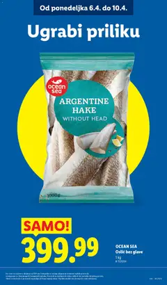 OCEAN SEA Oslić bez glave, Oslić bez glave, 1 kg - pregled Lidl kataloga - važi od 02.04.2026 | Strana: 7