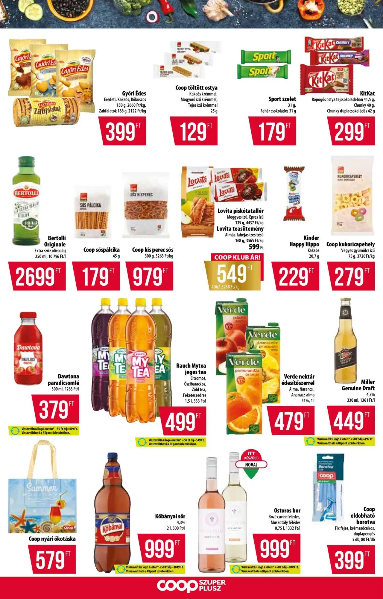 COOP akciós ujság - amely érvényes a következő dátumtól: 05.06.2025 | Oldal: 10 | Termékek: Kisperec, Mogyoró, Sör, Kukoricapehely
