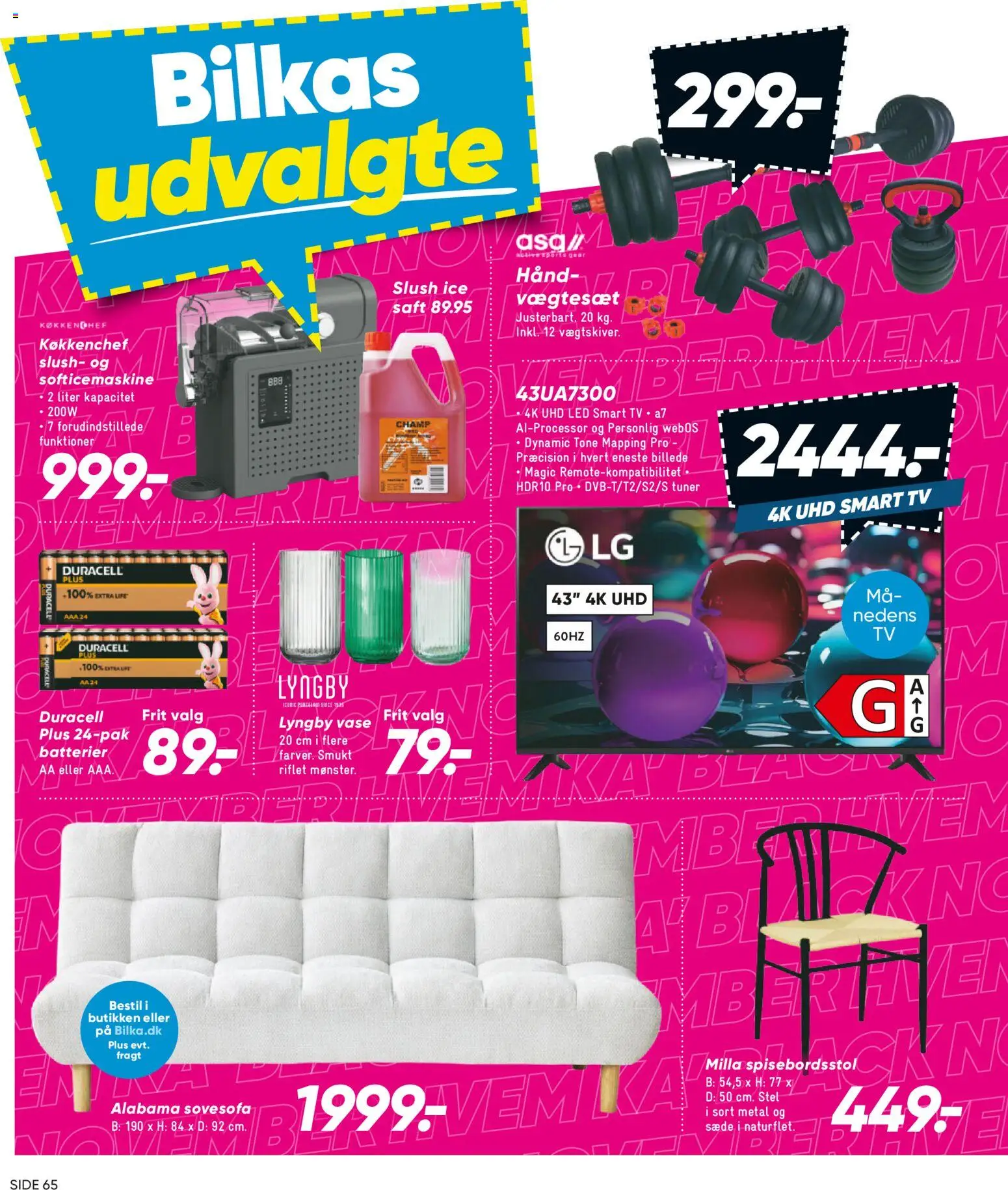 Bilka tilbudsavis – gyldig fra 21.11.2025 | Side: 38 | Produkter: Batterier, Vase, Smart TV, TV