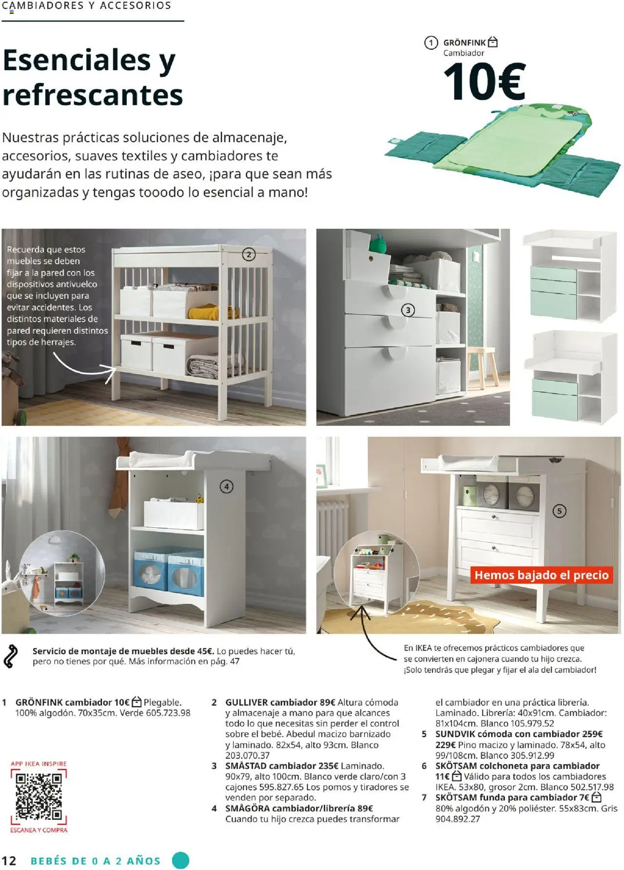 Catálogo IKEA y los niños │ válido desde el 01.09.2025 | Página: 12 | Productos: Té, Funda, Cajonera, Colchoneta